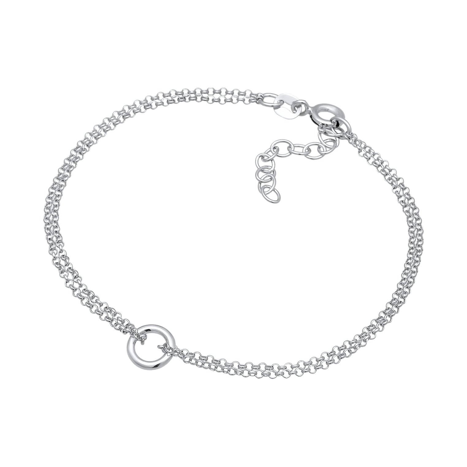 Silber - Elli | Armband Kreis Geo | 925er Sterling Silber