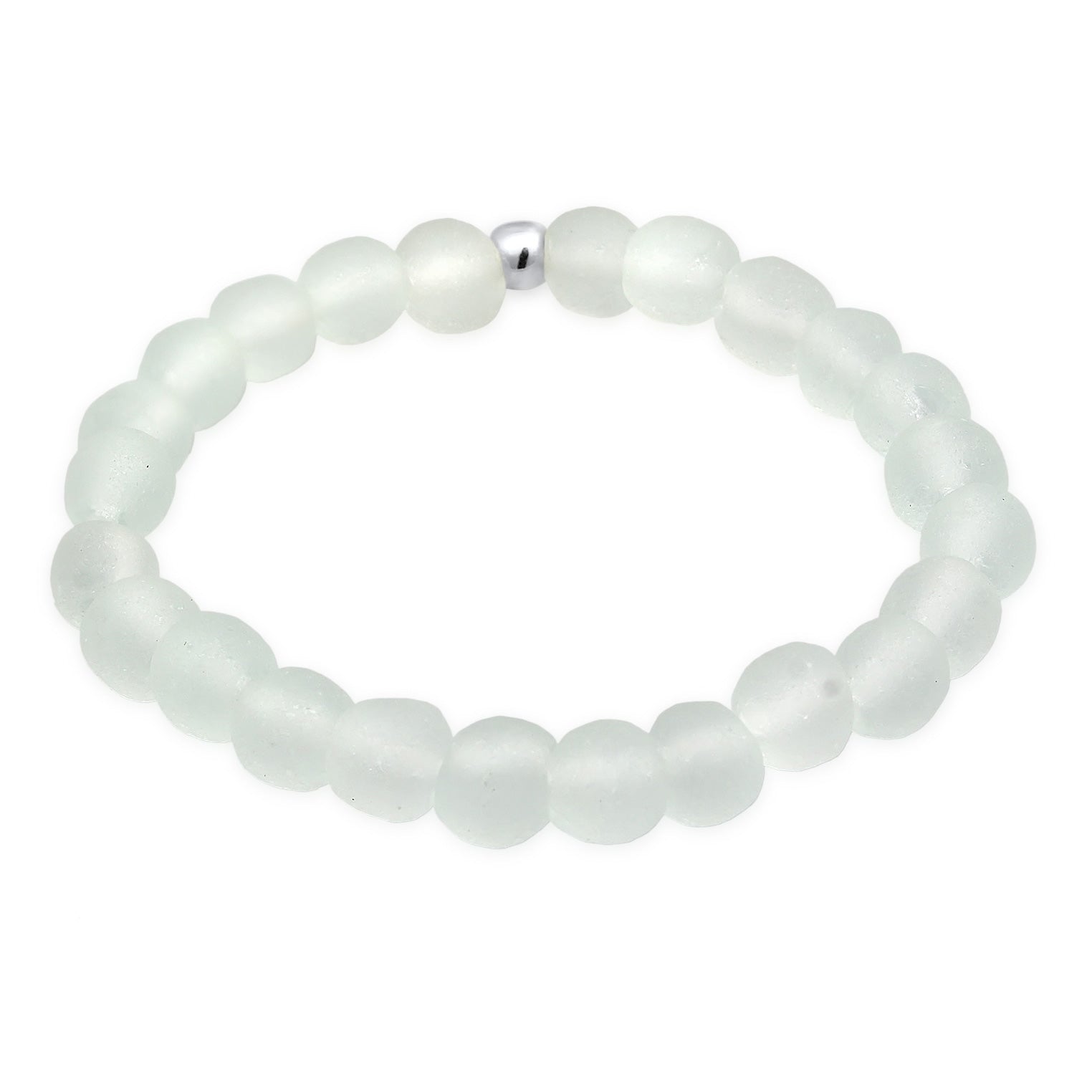 Silber - Elli | Armband Glasperlen | 925er Sterling Silber