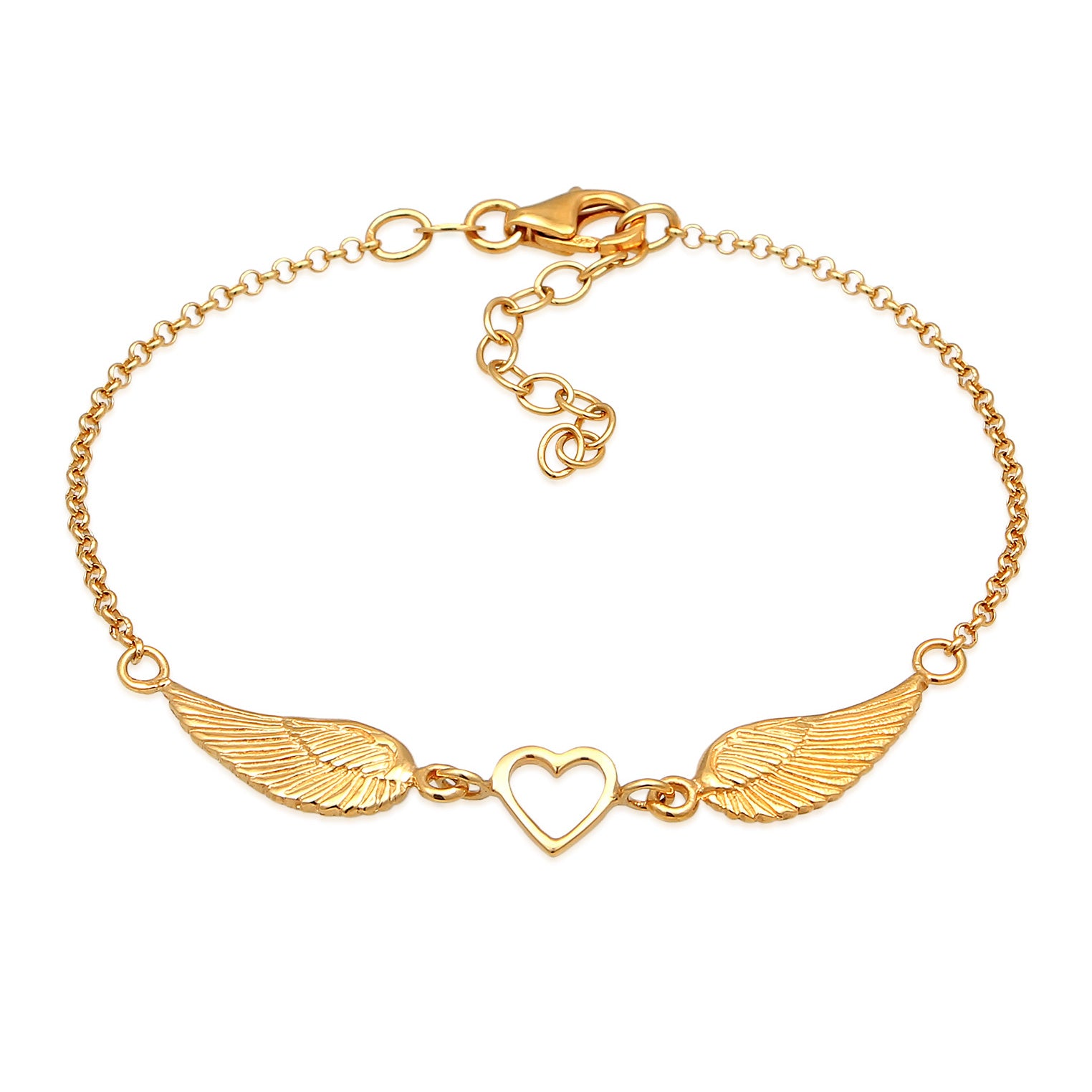 Gold - Elli | Armband Flügel | 925er Sterling Silber vergoldet