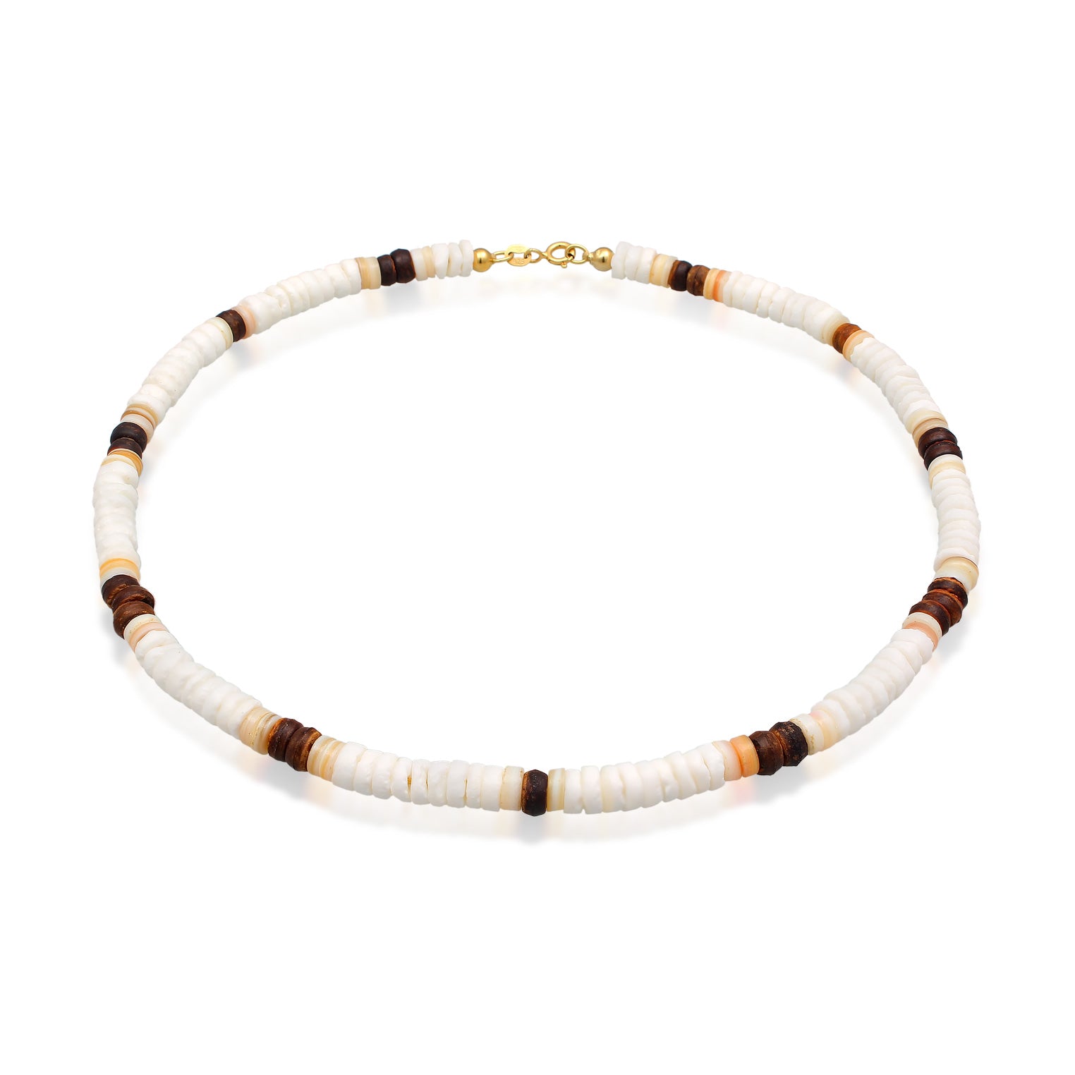 Weiß - Elli | Armband Boho Kokosnuss | Muschel | 925er Sterling Silber