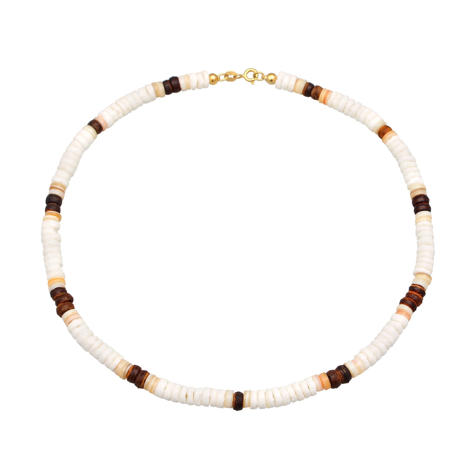 Weiß - Elli | Armband Boho Kokosnuss | Muschel | 925er Sterling Silber