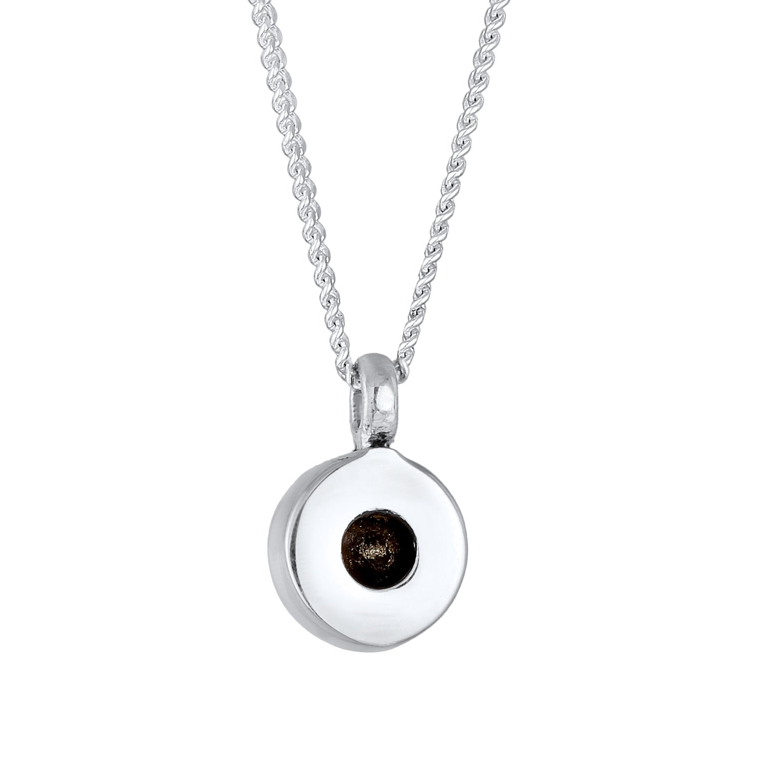 Silber - Elli | Solitär-Halskette | Kristall (Weiß) | 925er Sterling Silber