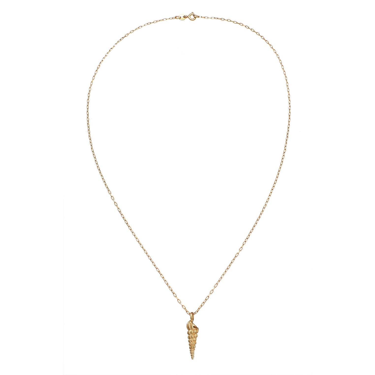 Gold - Elli | Halskette Muschel Anhänger Sommer | 925er Sterling Silber vergoldet