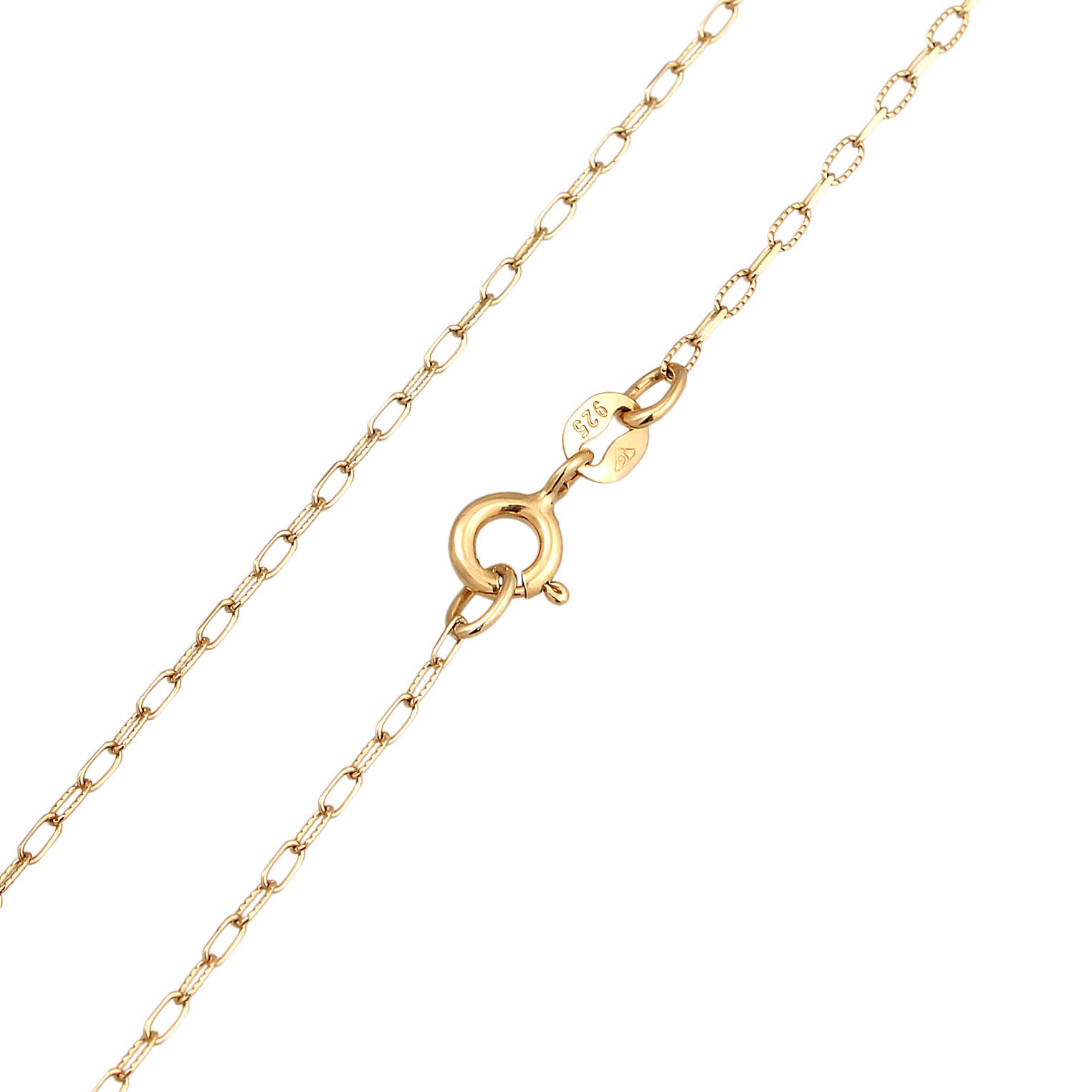 Gold - Elli | Halskette Muschel Anhänger Sommer | 925er Sterling Silber vergoldet