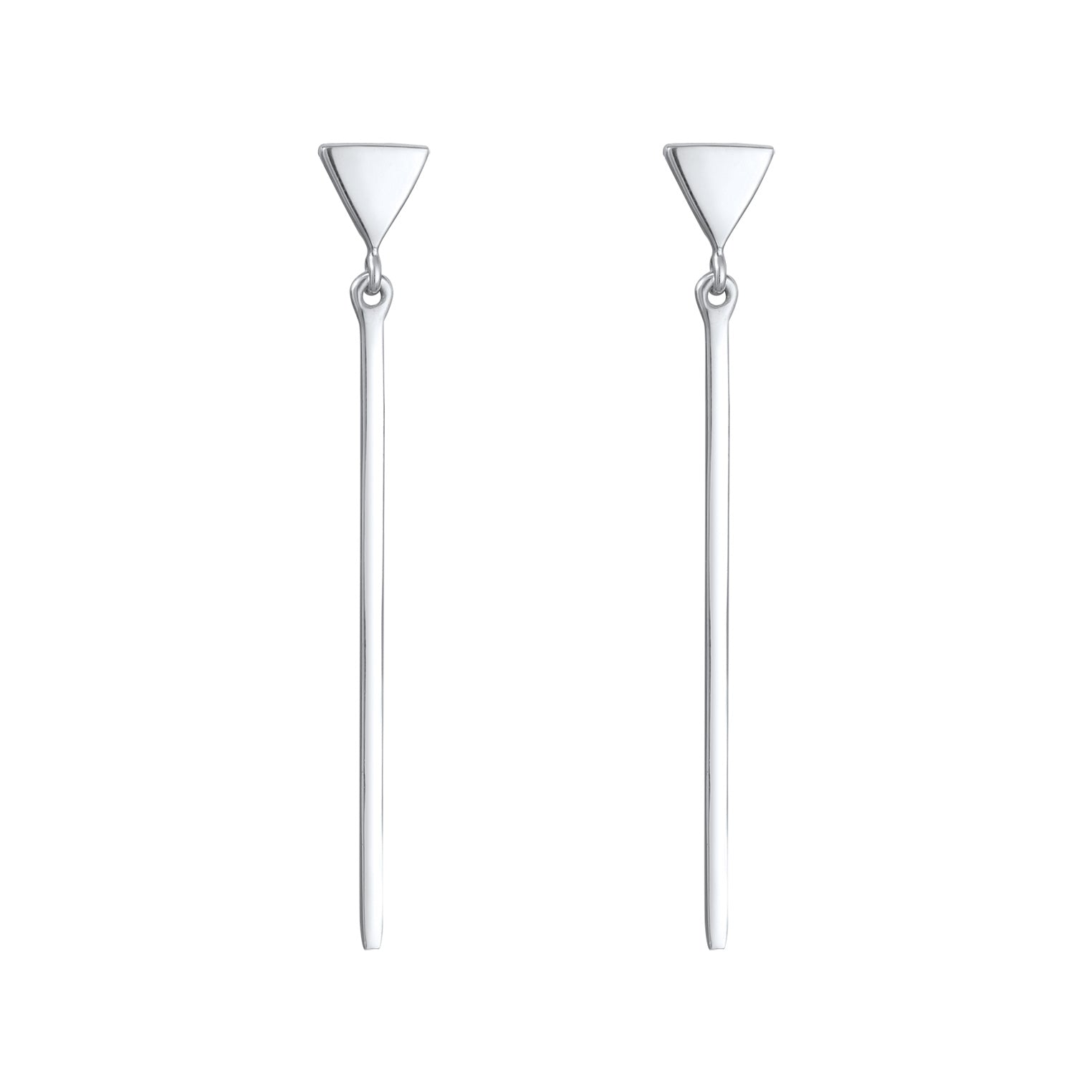 Silber - Elli | Ohrhänger Dreick Geo Stab | 925er Sterling Silber
