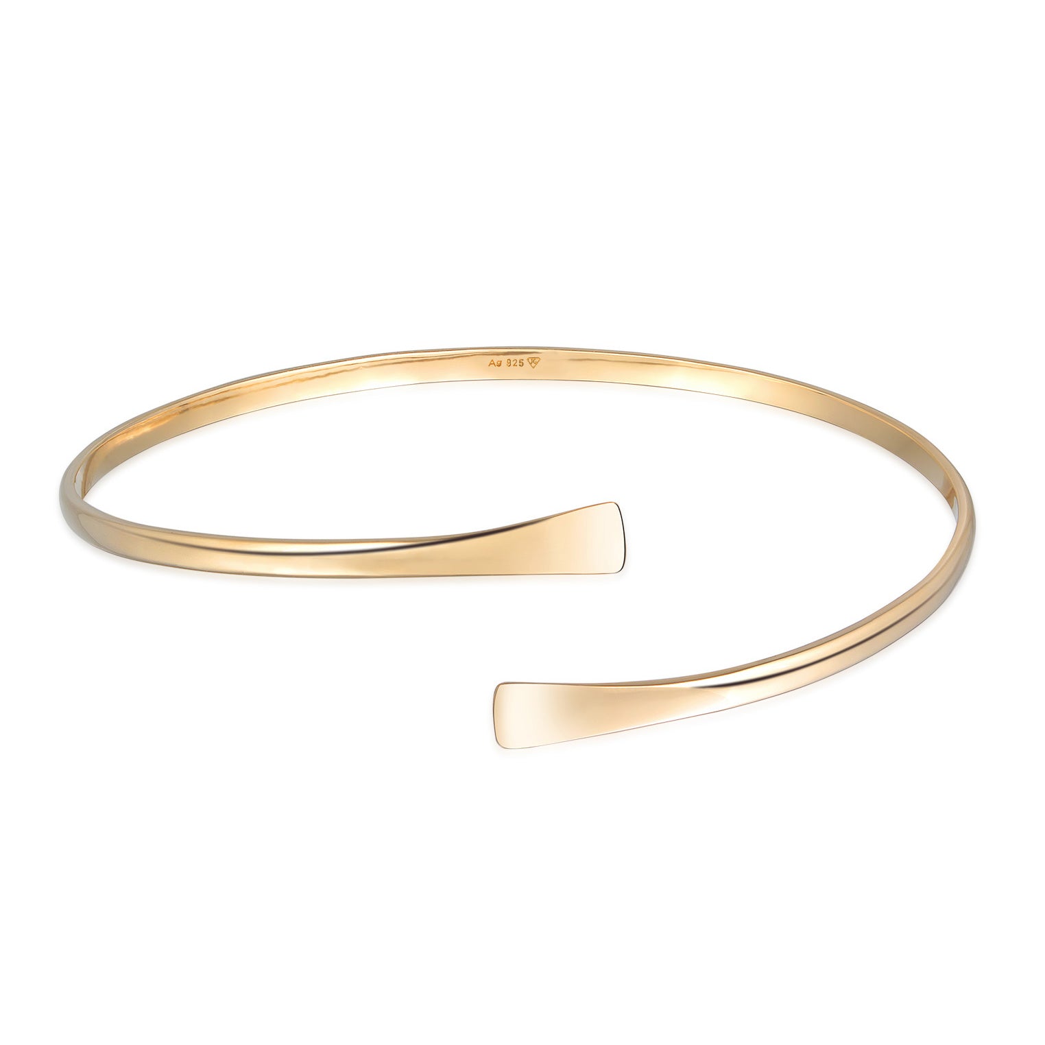 Gold - Elli | Armreif Offen | 925er Sterling Silber