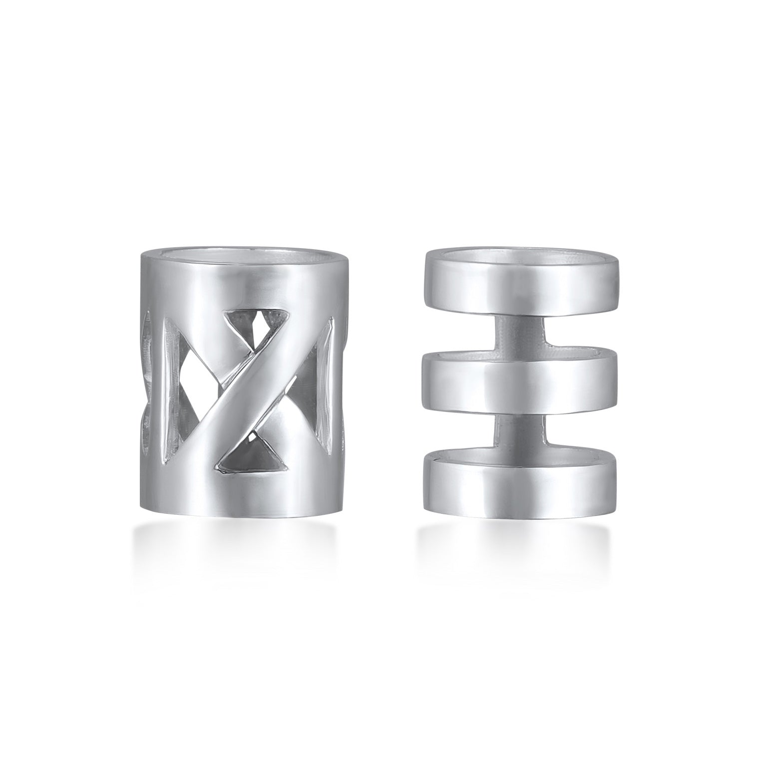 Silber - Elli | Haarring 2er Set Dreadlocks | 925er Sterling Silber