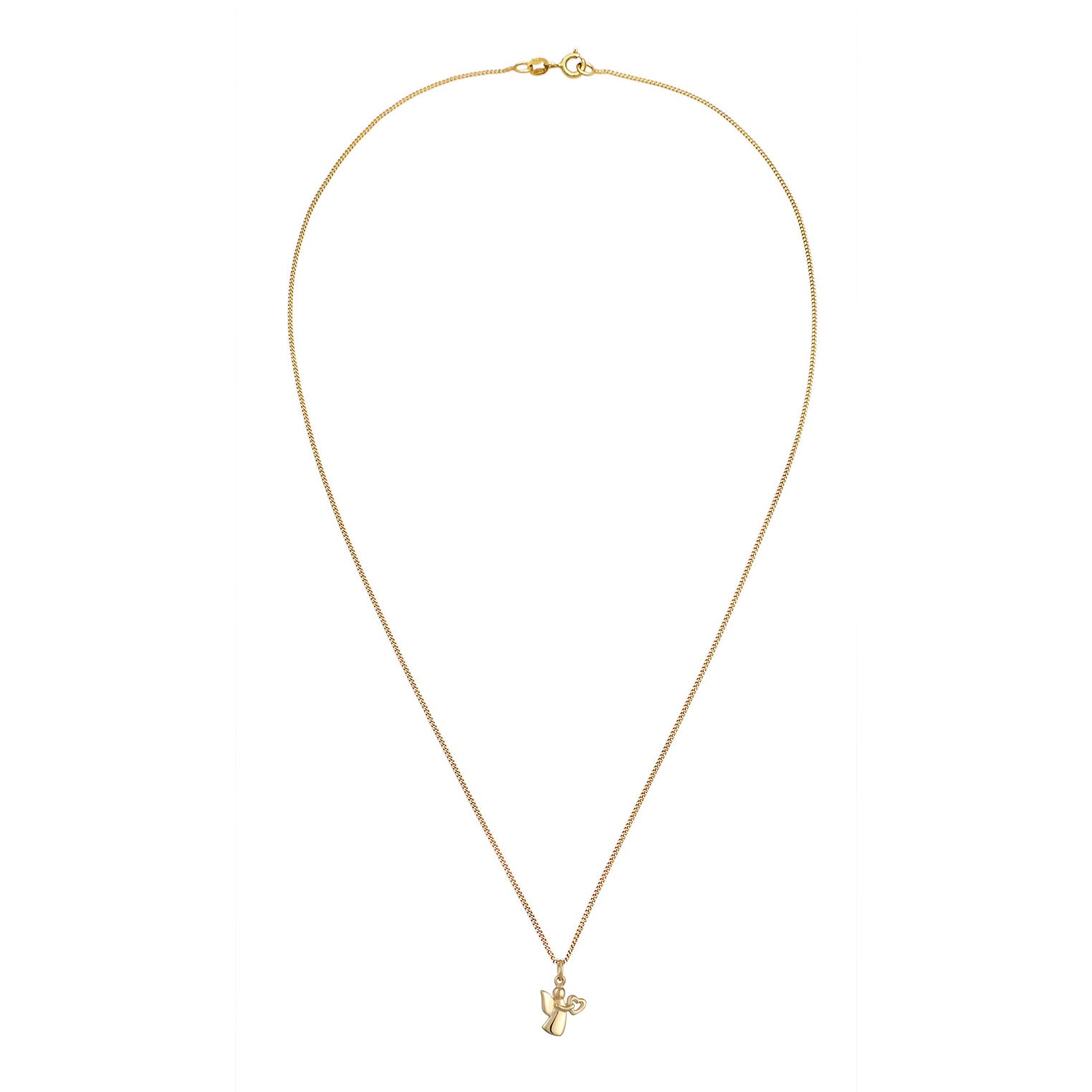 Gold - Elli PREMIUM | Halskette Engel Anhänger | 585er Gelbgold