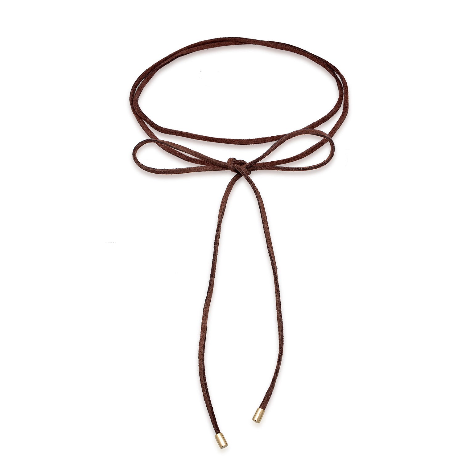 Braun - Elli | Choker | Kunstleder (Braun) | 925er Sterling Silber vergoldet