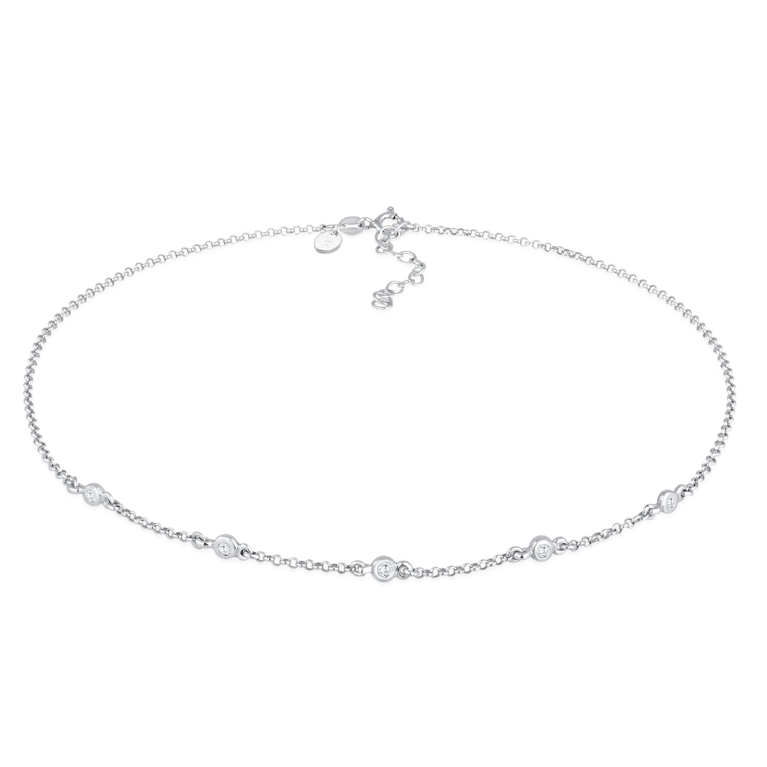 Gold - Elli PREMIUM | Choker Basic | Topas (Weiß) | 925er Sterling Silber