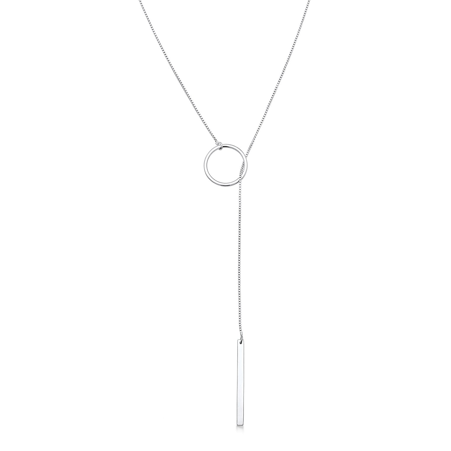 Silber - Elli | Y-Halskette Stab | 925er Sterling Silber