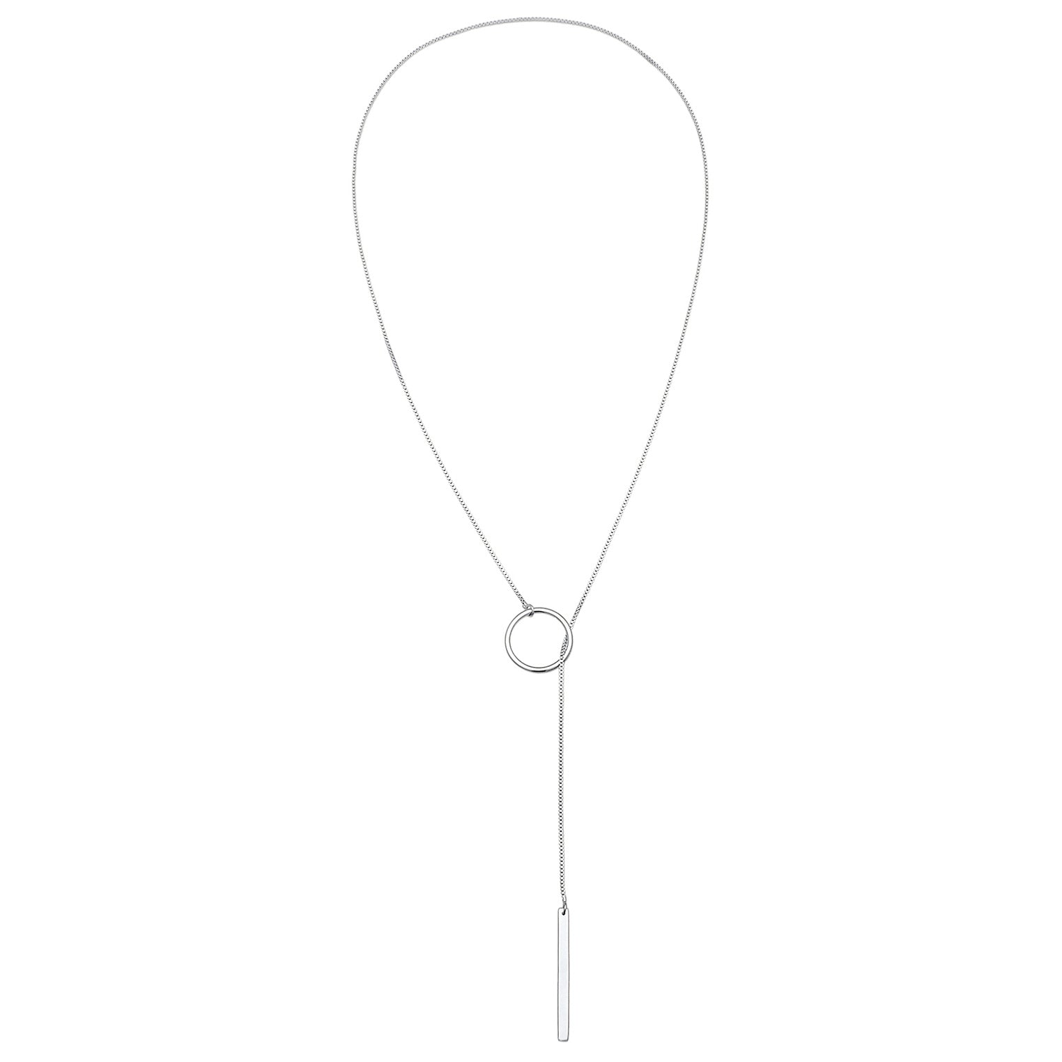 Silber - Elli | Y-Halskette Stab | 925er Sterling Silber