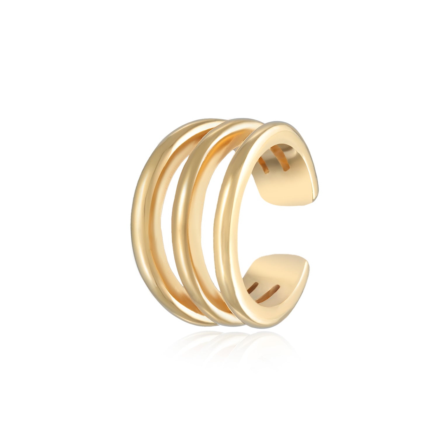 Gold - Elli | Earcuff Geo | 925er Sterling Silber Vergoldet