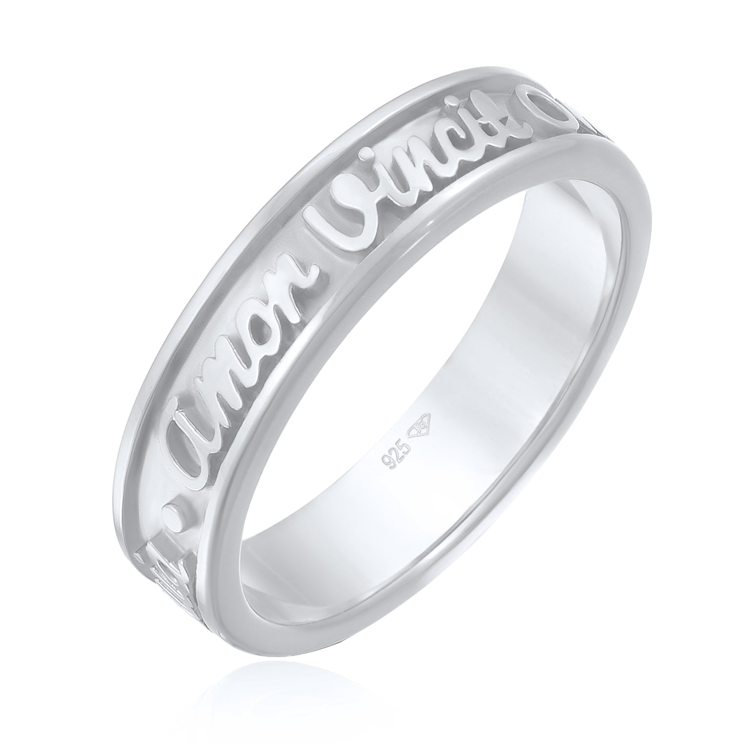 Silber - Elli | Bandring Amor Vincit Omnia | 925er Sterling Silber