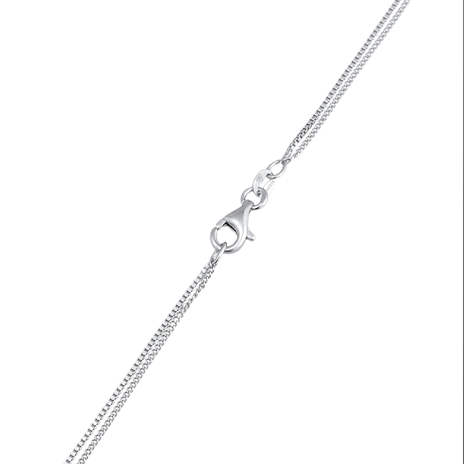 Silber - Elli | Layer-Halskette Plättchen | 925er Sterling Silber