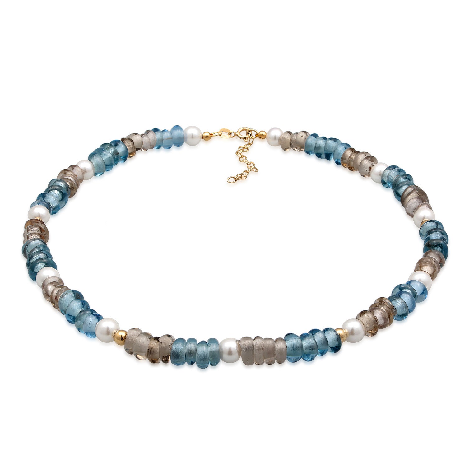 Zweifarbig - Elli | Choker Beads | Musckelkernperlen | 925er Sterling Silber