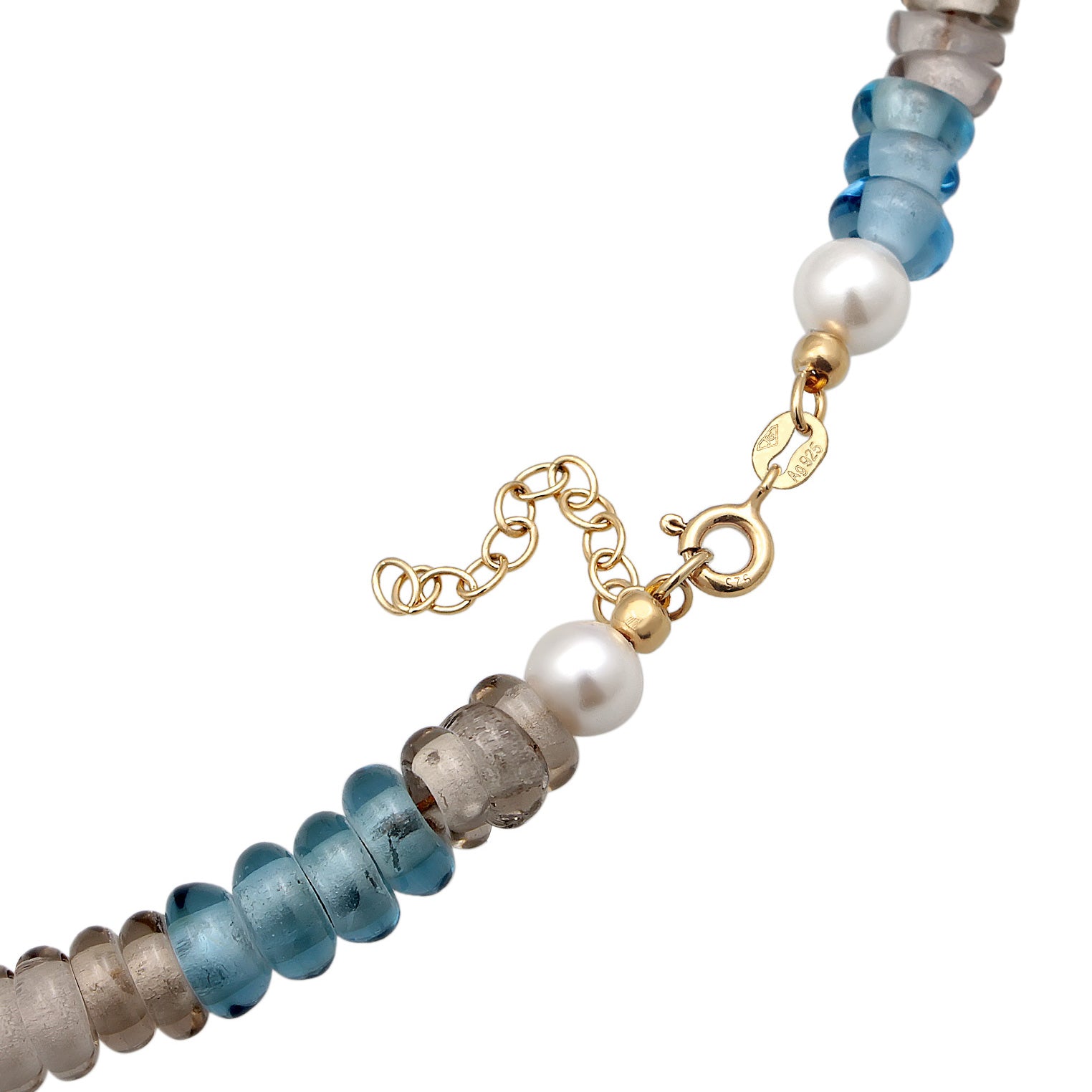 Zweifarbig - Elli | Choker Beads | Musckelkernperlen | 925er Sterling Silber