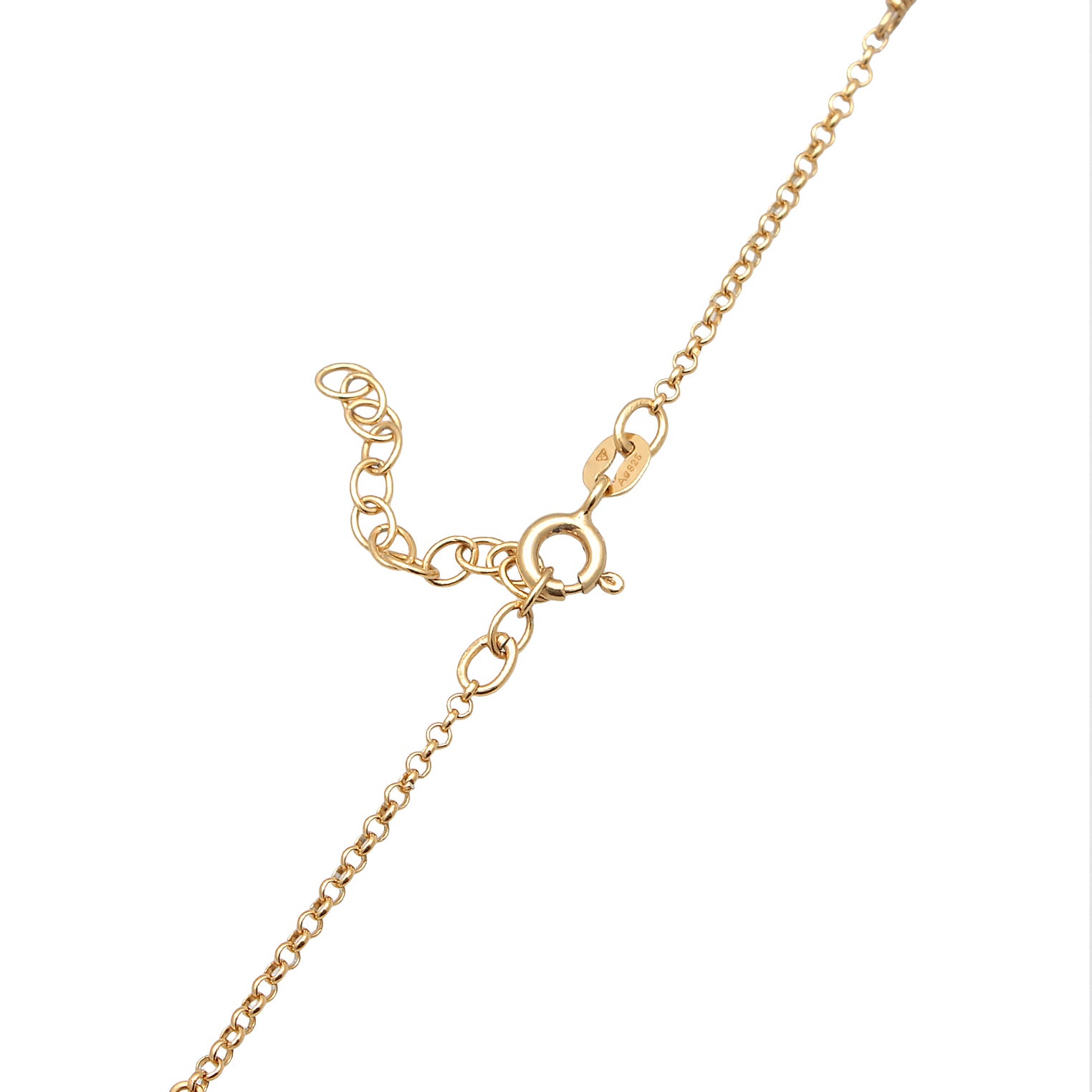 Zweifarbig - Elli | Halskette Beads | Achat (Bunt) | 925er Sterling Silber Vergoldet