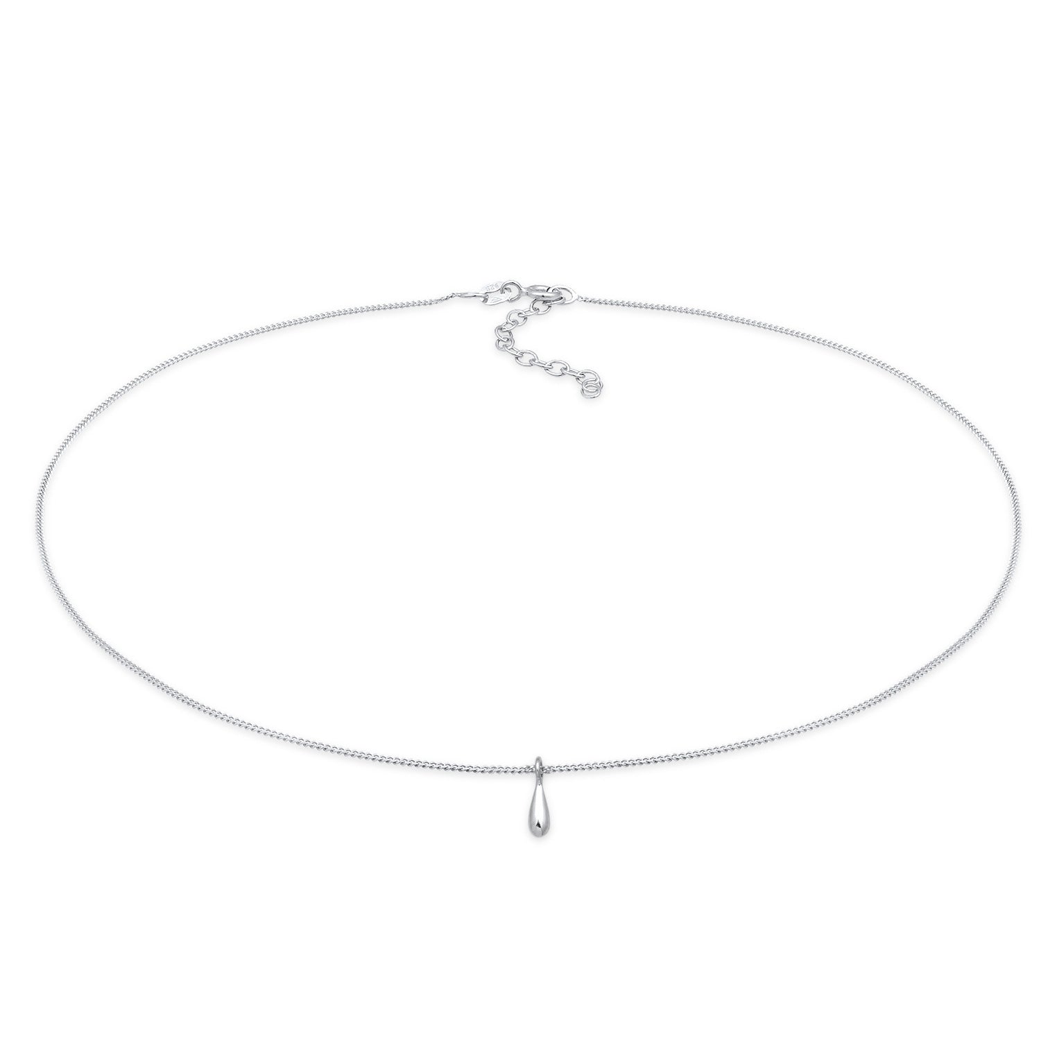 Silber - Elli | Halskette Tropfen | 925er Sterling Silber