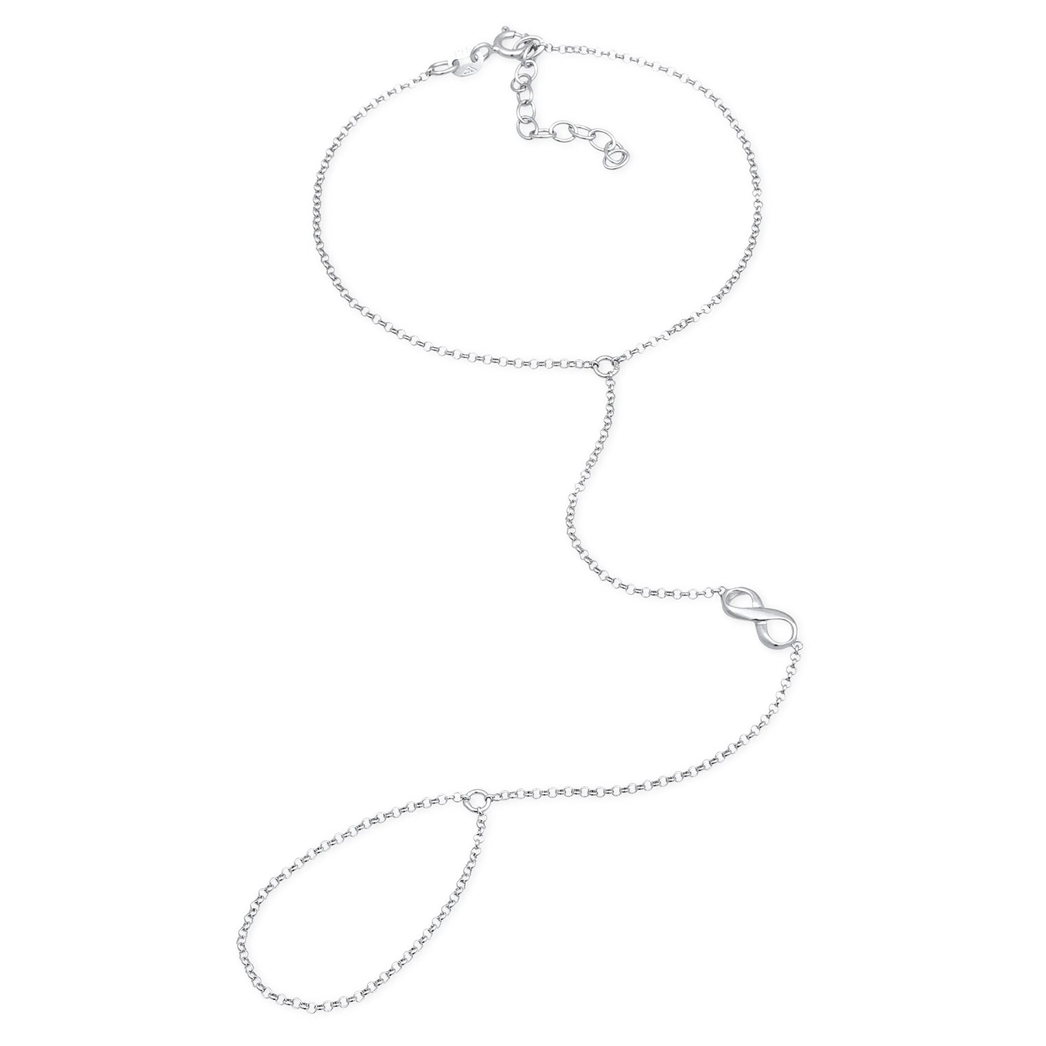 Silber - Elli | Handchain Infinity | 925er Sterling Silber Vergoldet