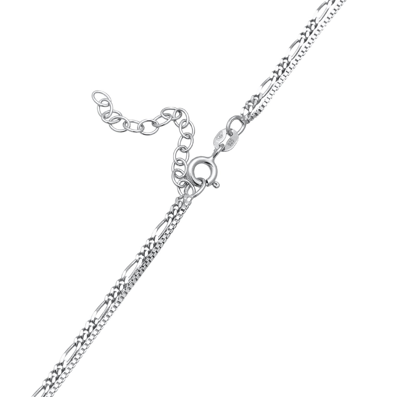 Silber - Elli | Choker Kreuz Anhänger | Zirkonia (Weiß) | 925er Sterling Silber