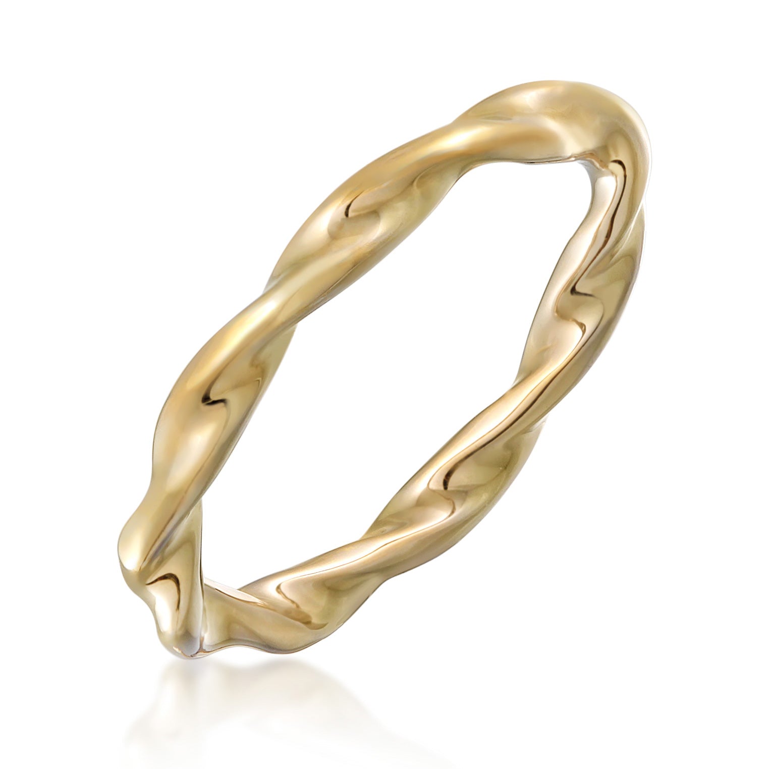 Gold - Elli | Stapelring Twisted | Messing