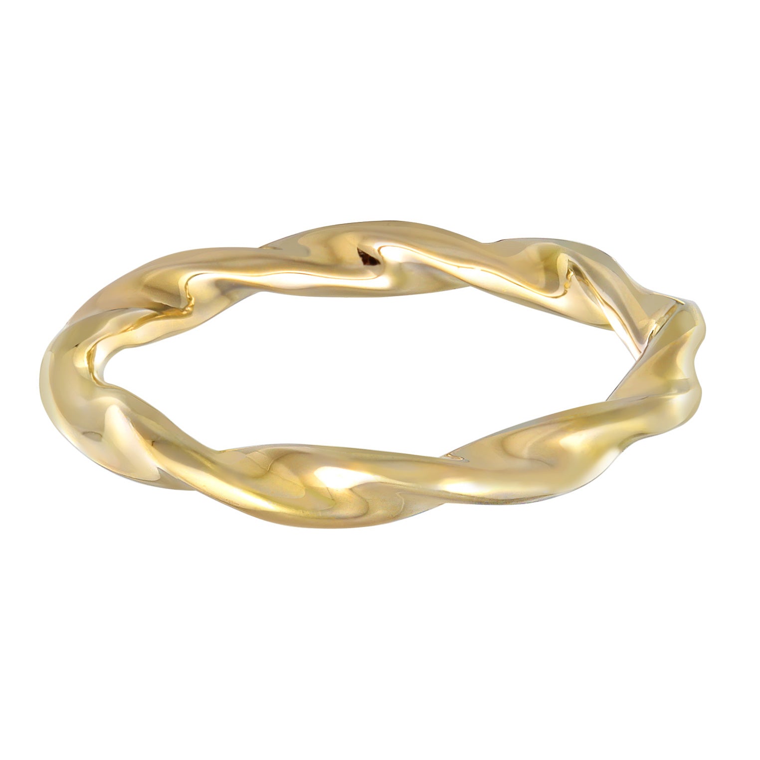 Gold - Elli | Stapelring Twisted | Messing
