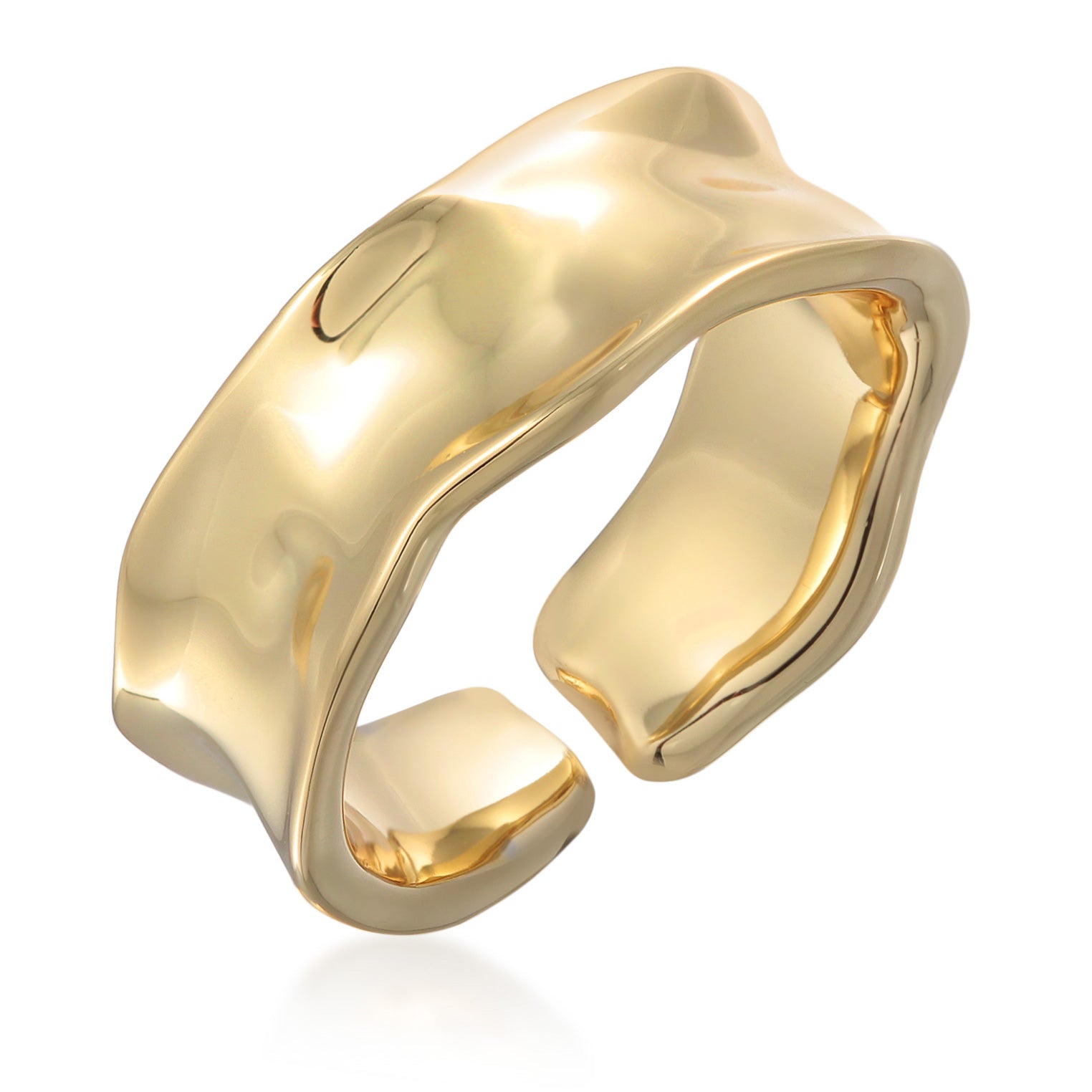 Gold - Elli | Bandring Offen Organic | Messing