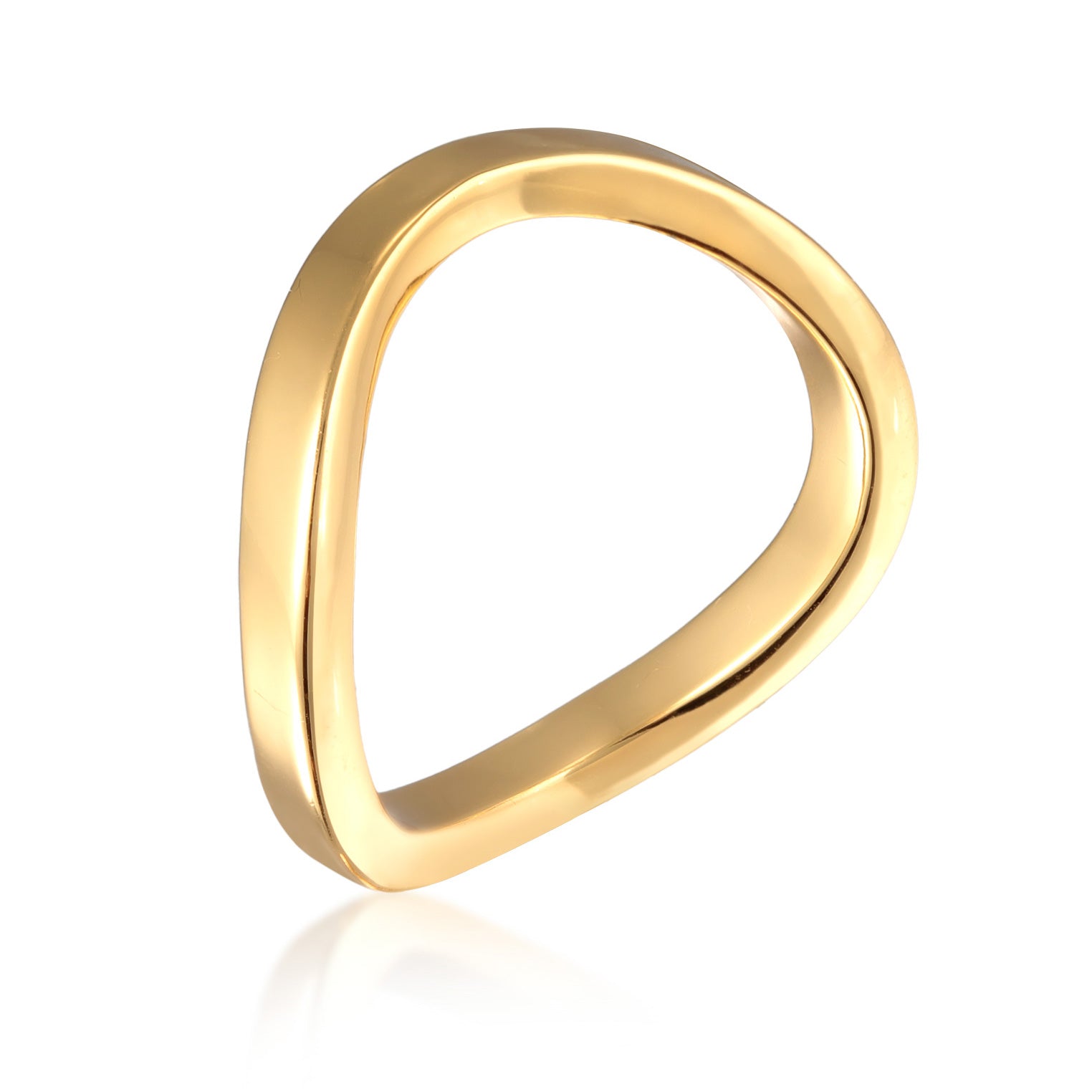 Gold - Elli | Stapelring Organic | Messing