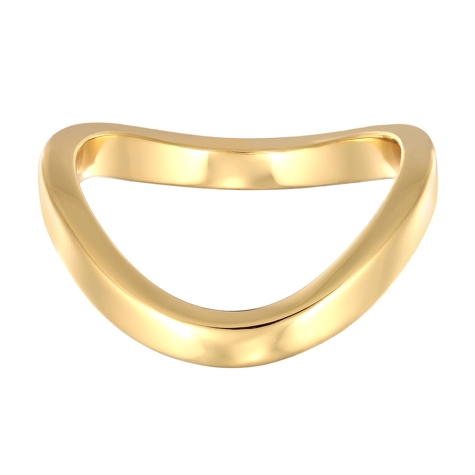 Gold - Elli | Stapelring Organic | Messing