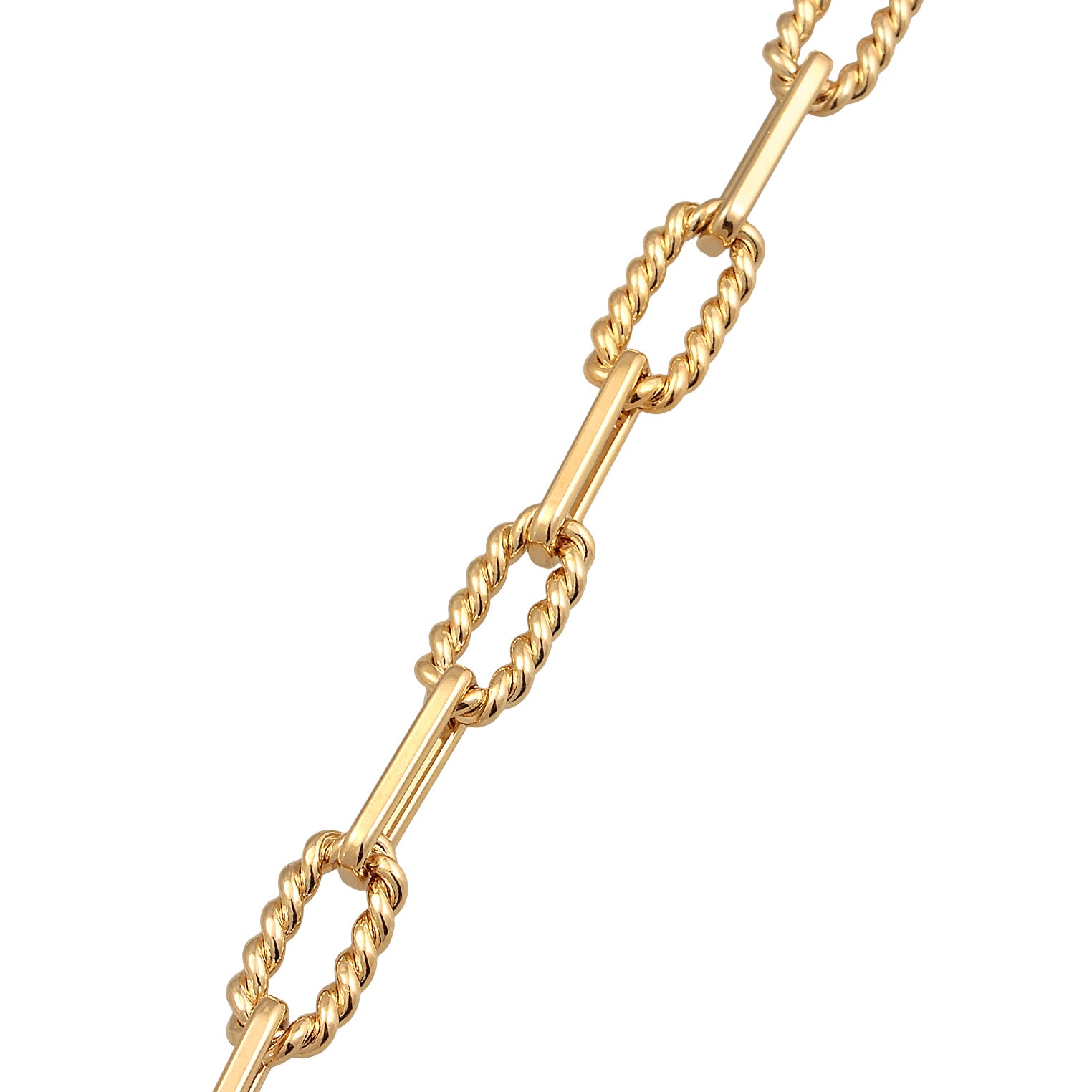 Gold - Elli | Glieder-Halskette Basic | Messing