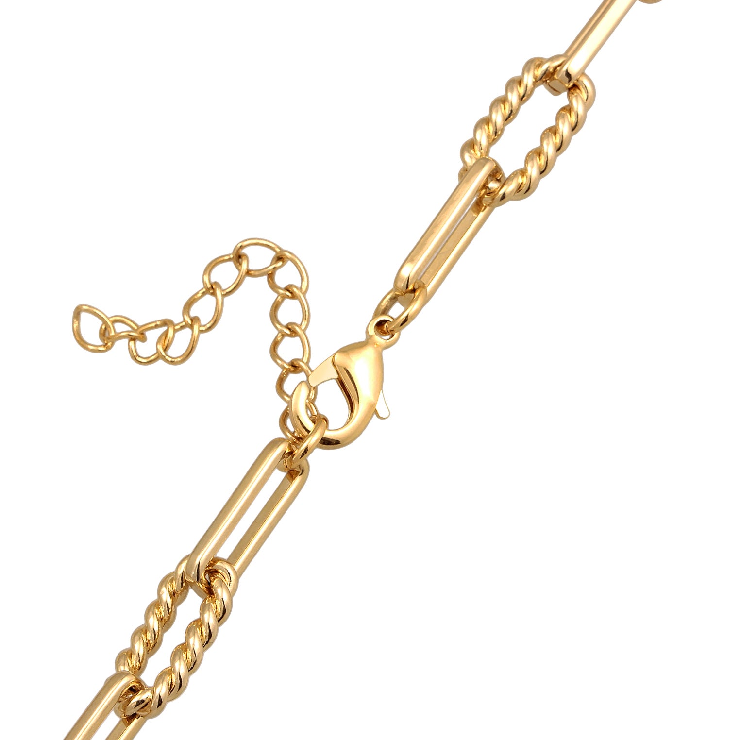 Gold - Elli | Glieder-Halskette Basic | Messing