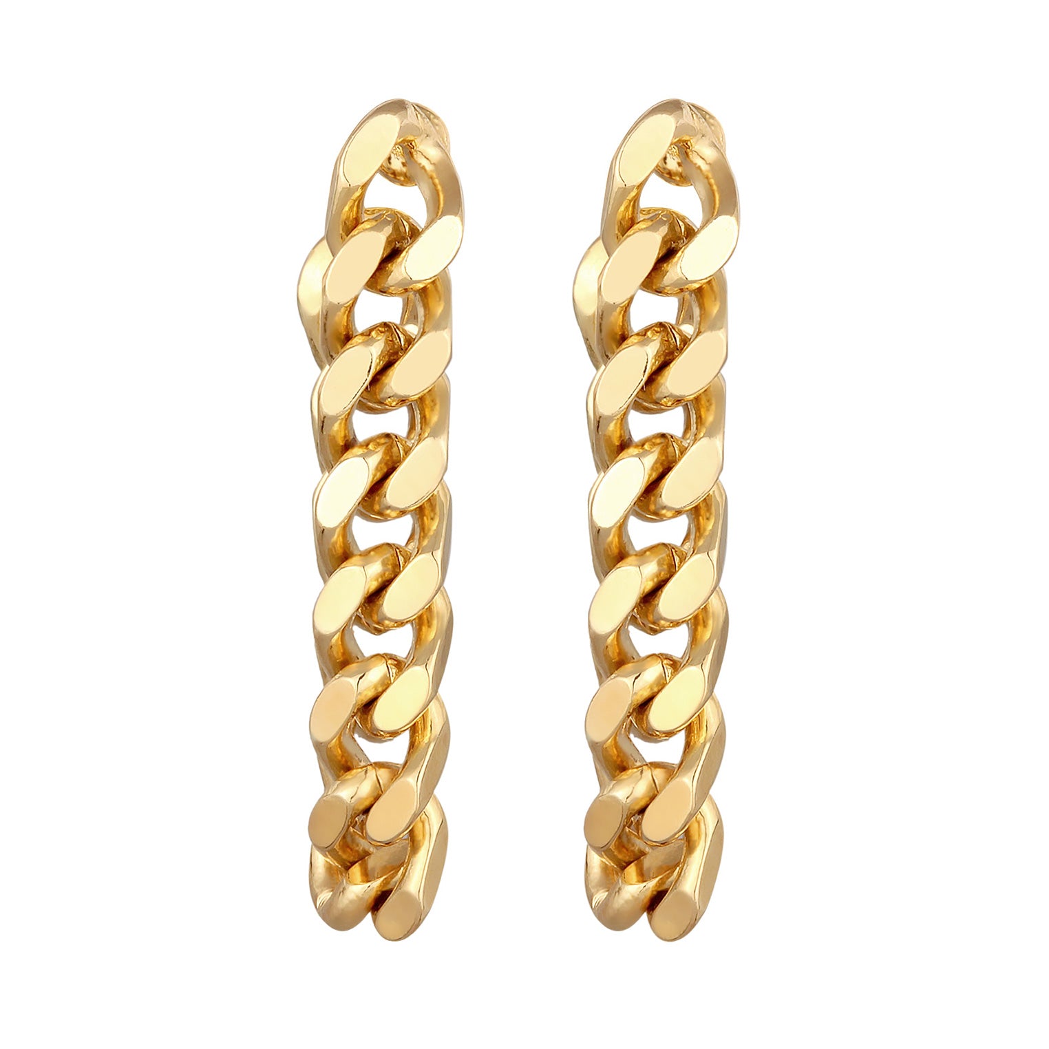 Gold - Elli | Ohrstecker Ketten Element | Messing