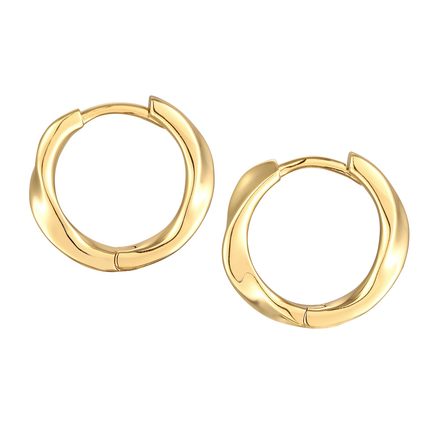Gold - Elli | Creolen Twisted Organic | Messing