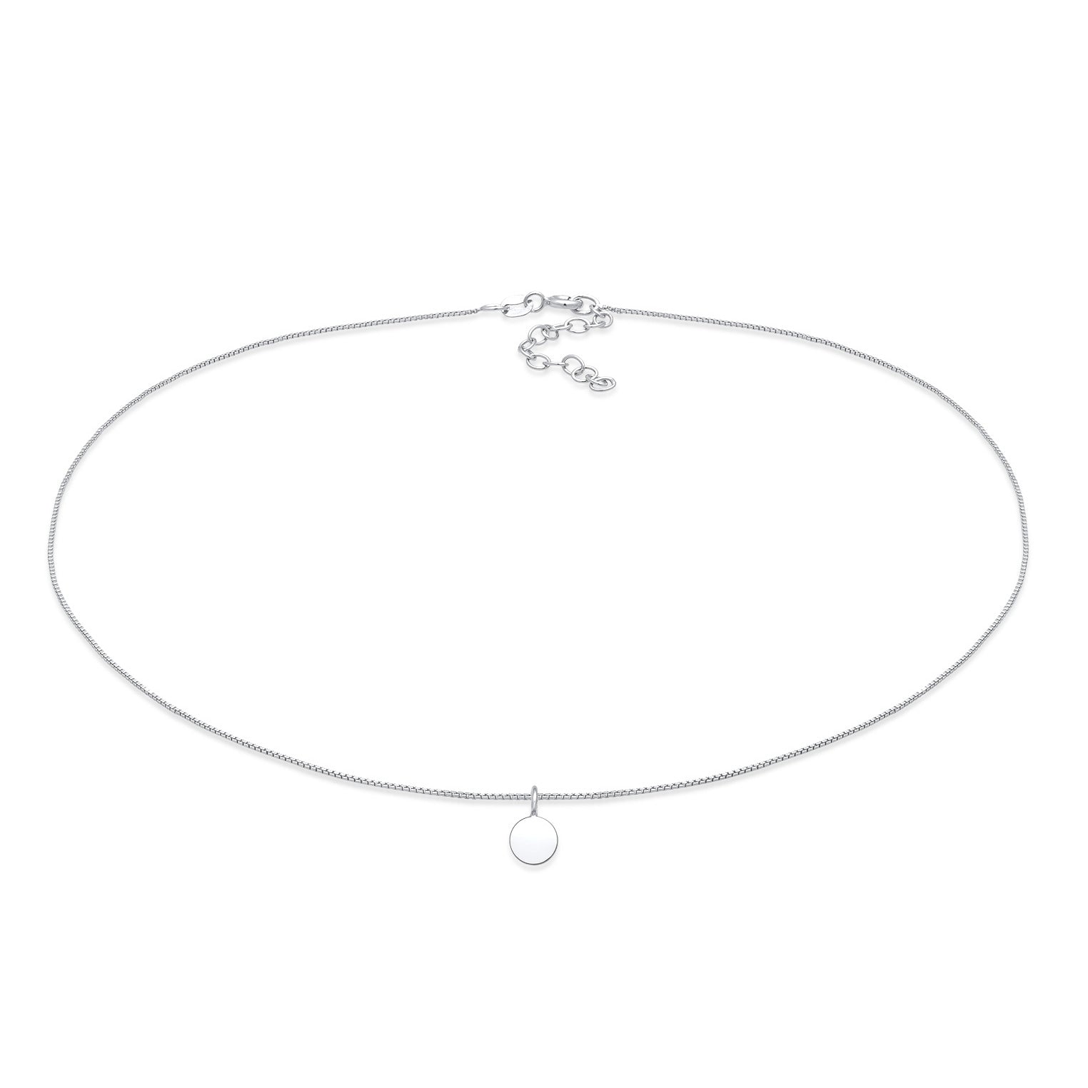 Silber - Elli | Halskette Plättchen | 925er Sterling Silber