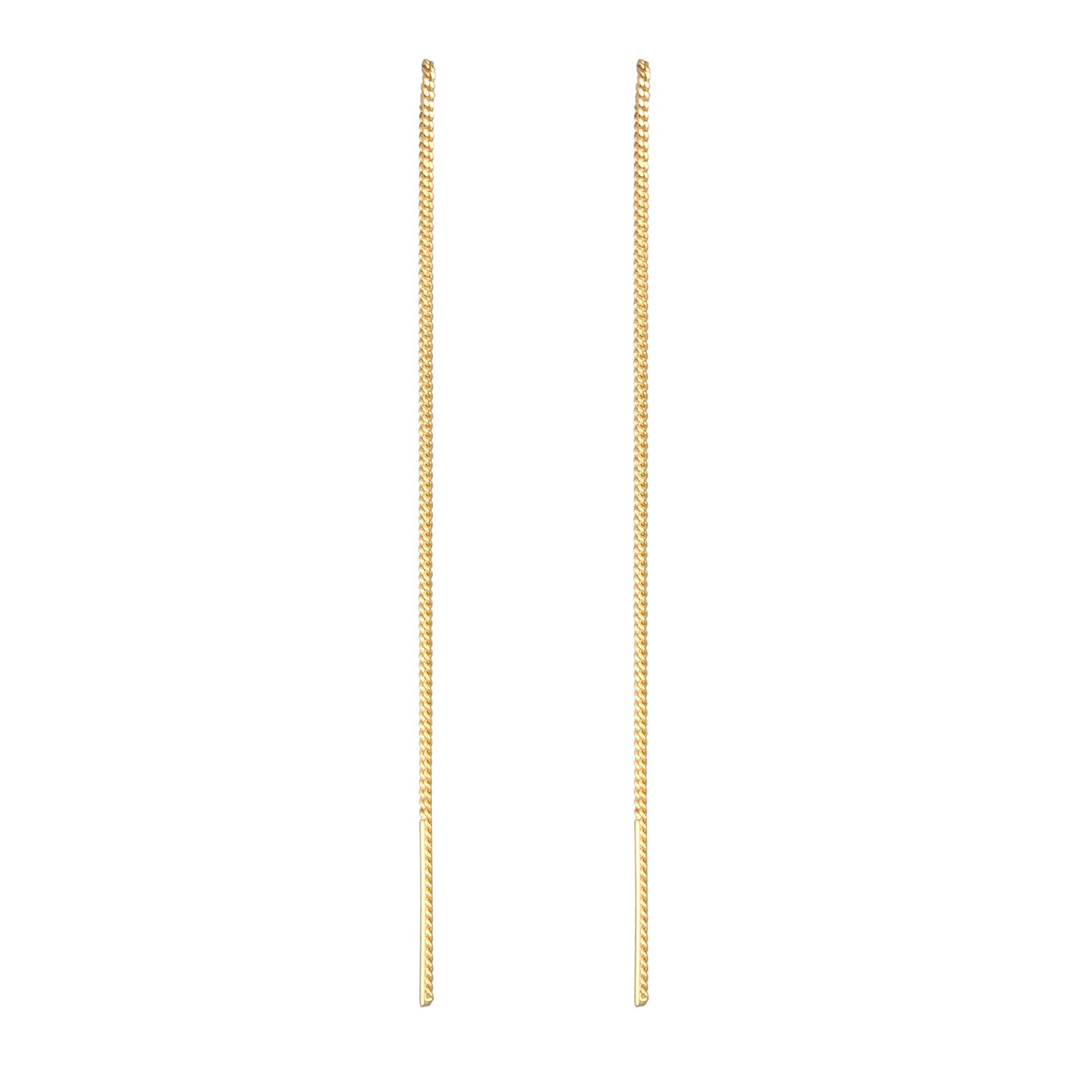 Gold - Elli PREMIUM | Ohrhänger Durchzieher Kette | 925er Sterling Silber Vergoldet