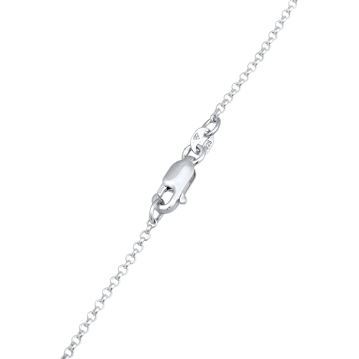 Silber - Elli DIAMONDS | Halskette Herz | Laborgezüchteter Diamant (Weiß, 0.018 ct.) | 925er Sterling Silber