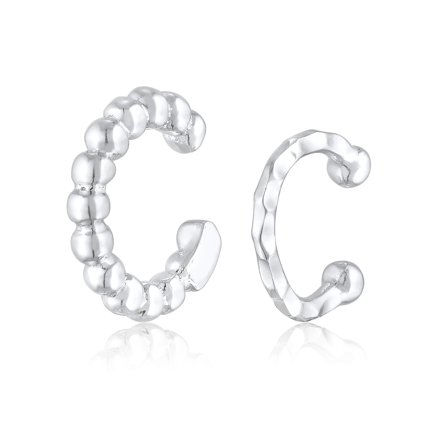 Silber - Elli | Earcuff Set Kugeln | 925er Sterling Silber