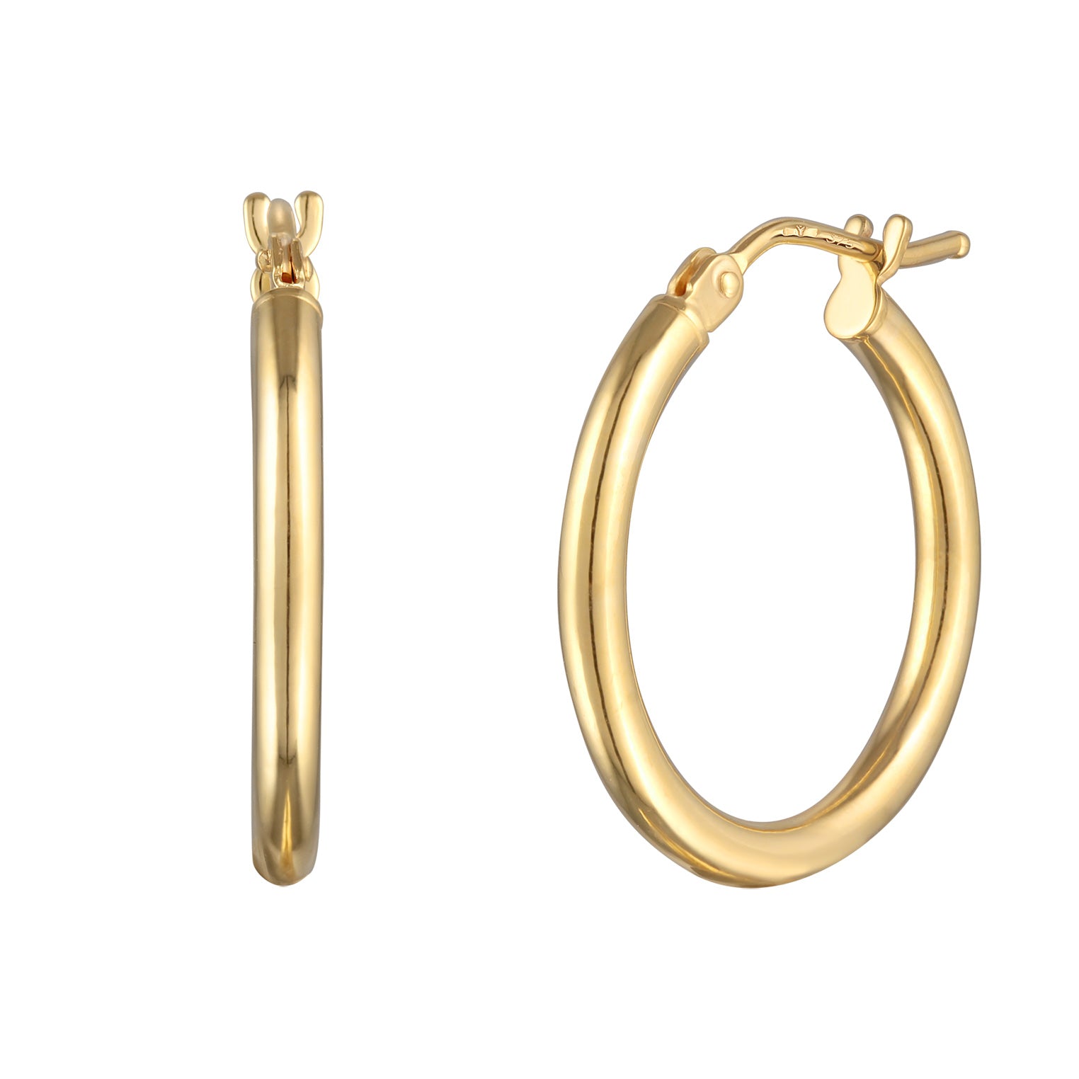 Gold - Elli PREMIUM | Creolen Basic | 375er Gelbgold