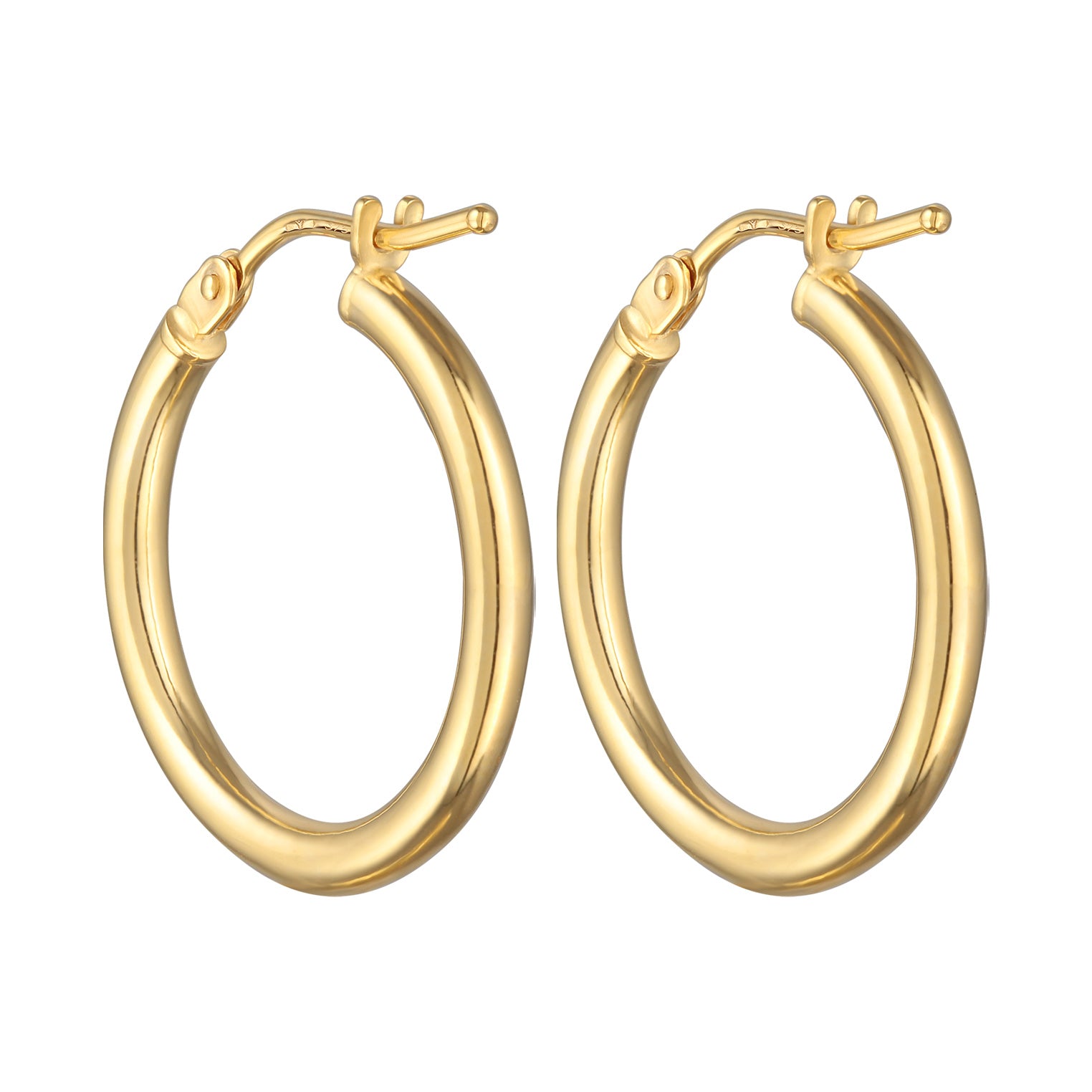 Gold - Elli PREMIUM | Creolen Basic | 375er Gelbgold