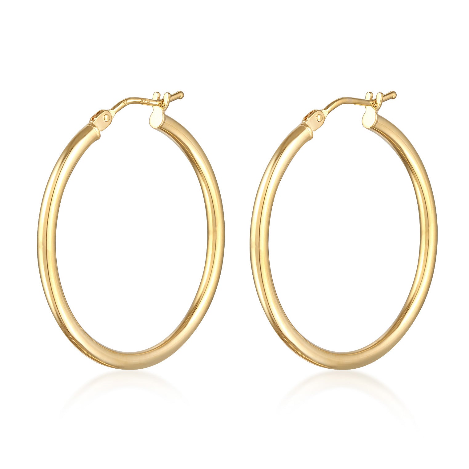 Gold - Elli PREMIUM | Creolen Twisted Filigran | 375er Gelbgold