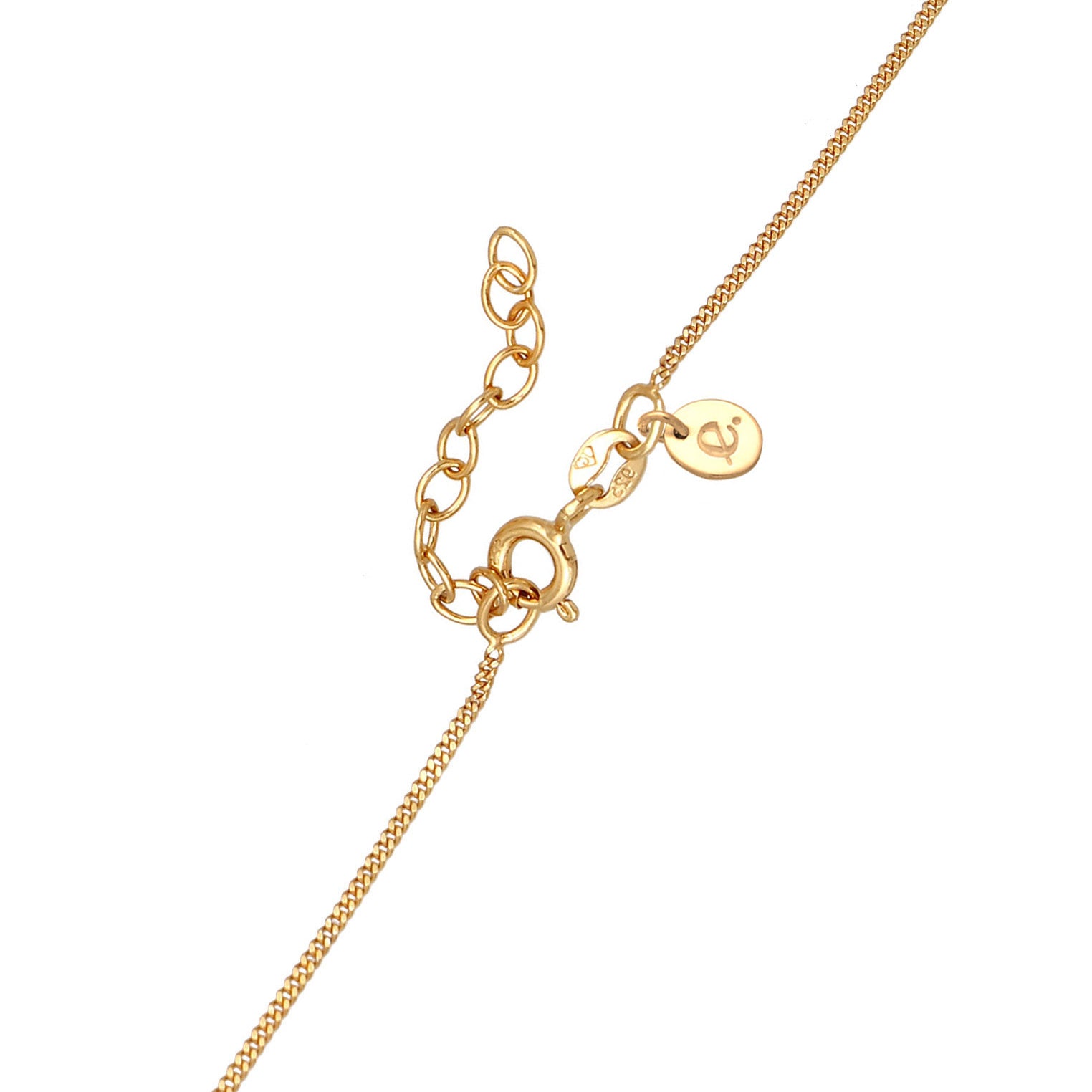 Gold - Elli PREMIUM | Schmuckset Solitär | Mondstein (Rosa) | 925er Sterling Silber Vergoldet