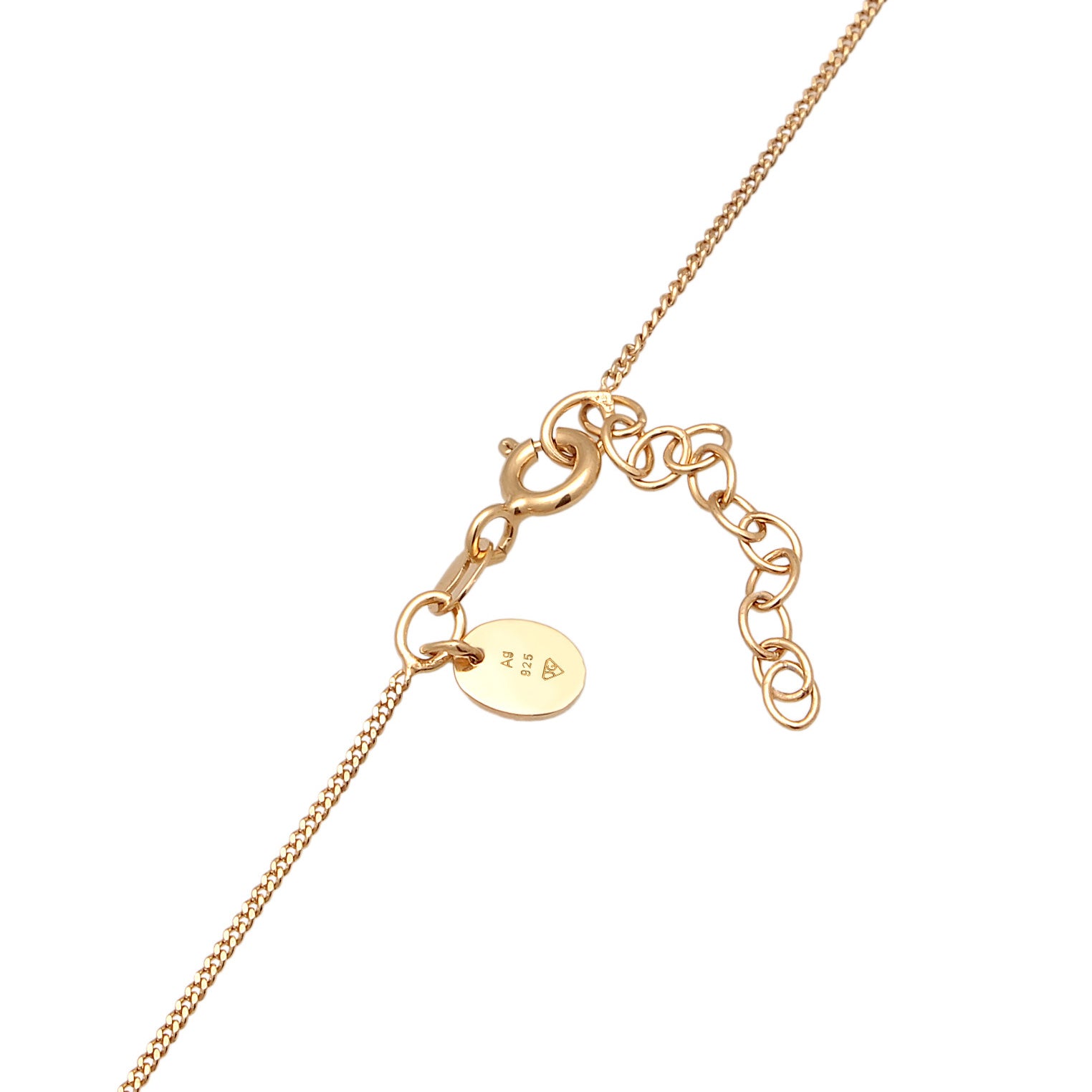 Gold - Elli PREMIUM | Schmuckset Solitär | Mondstein (Rosa) | 925er Sterling Silber Vergoldet