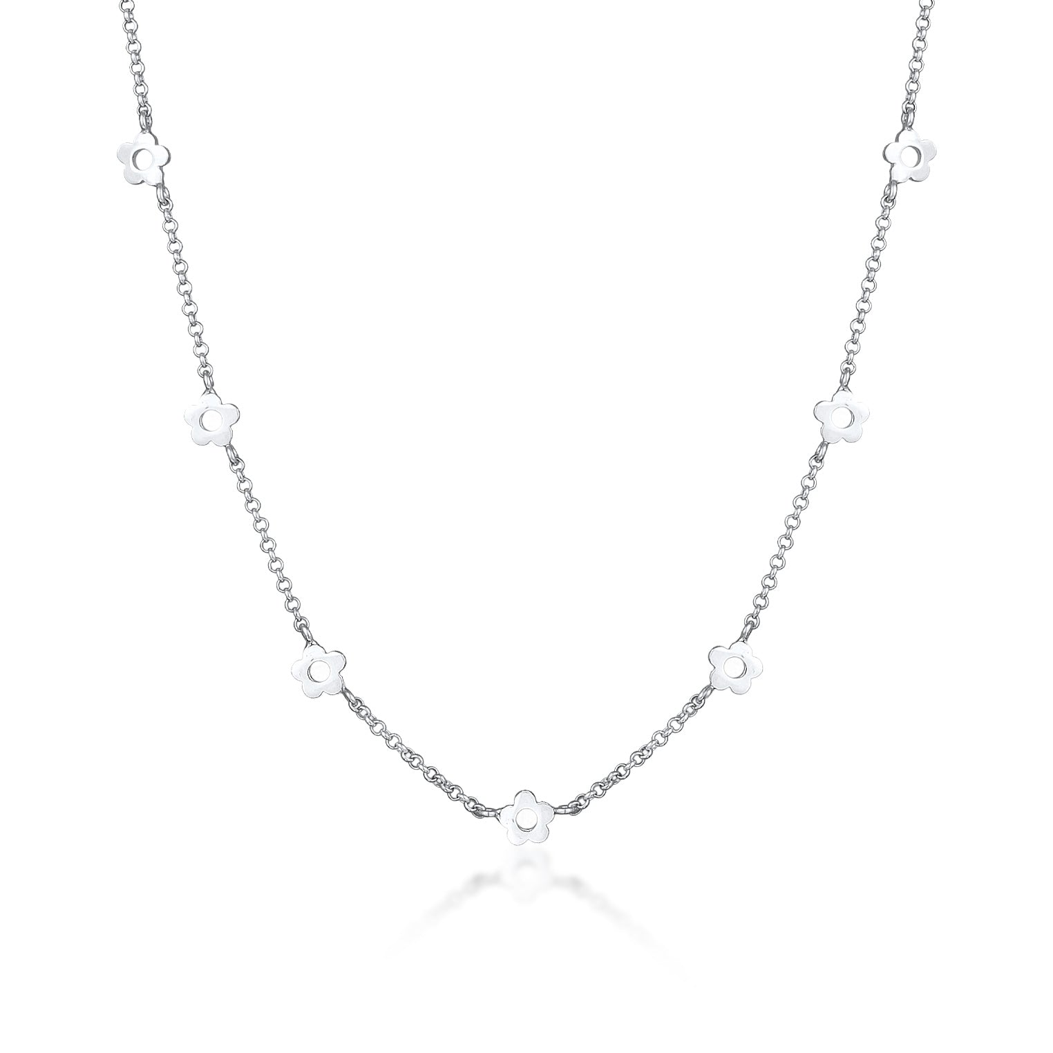 Silber - Elli | Halskette Blumen | 925er Sterling Silber