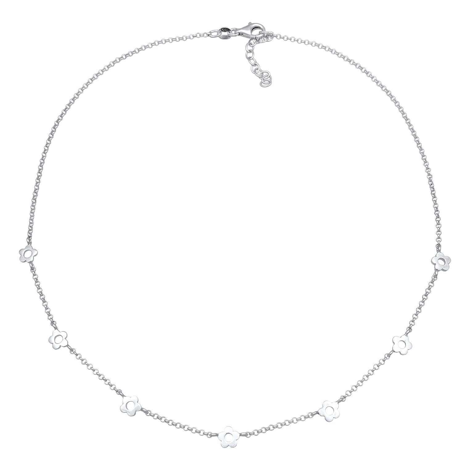 Silber - Elli | Halskette Blumen | 925er Sterling Silber