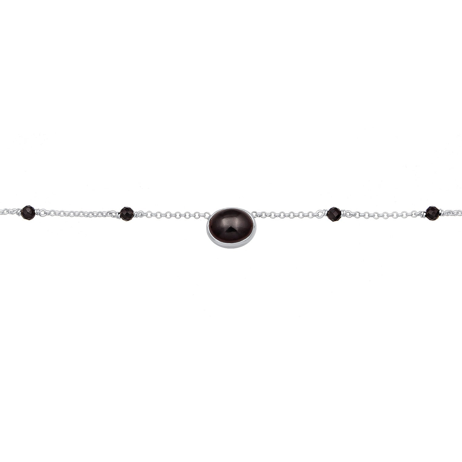 Silber - Elli PREMIUM | Choker Perlen | Onyx (Schwarz) | 925er Sterling Silber