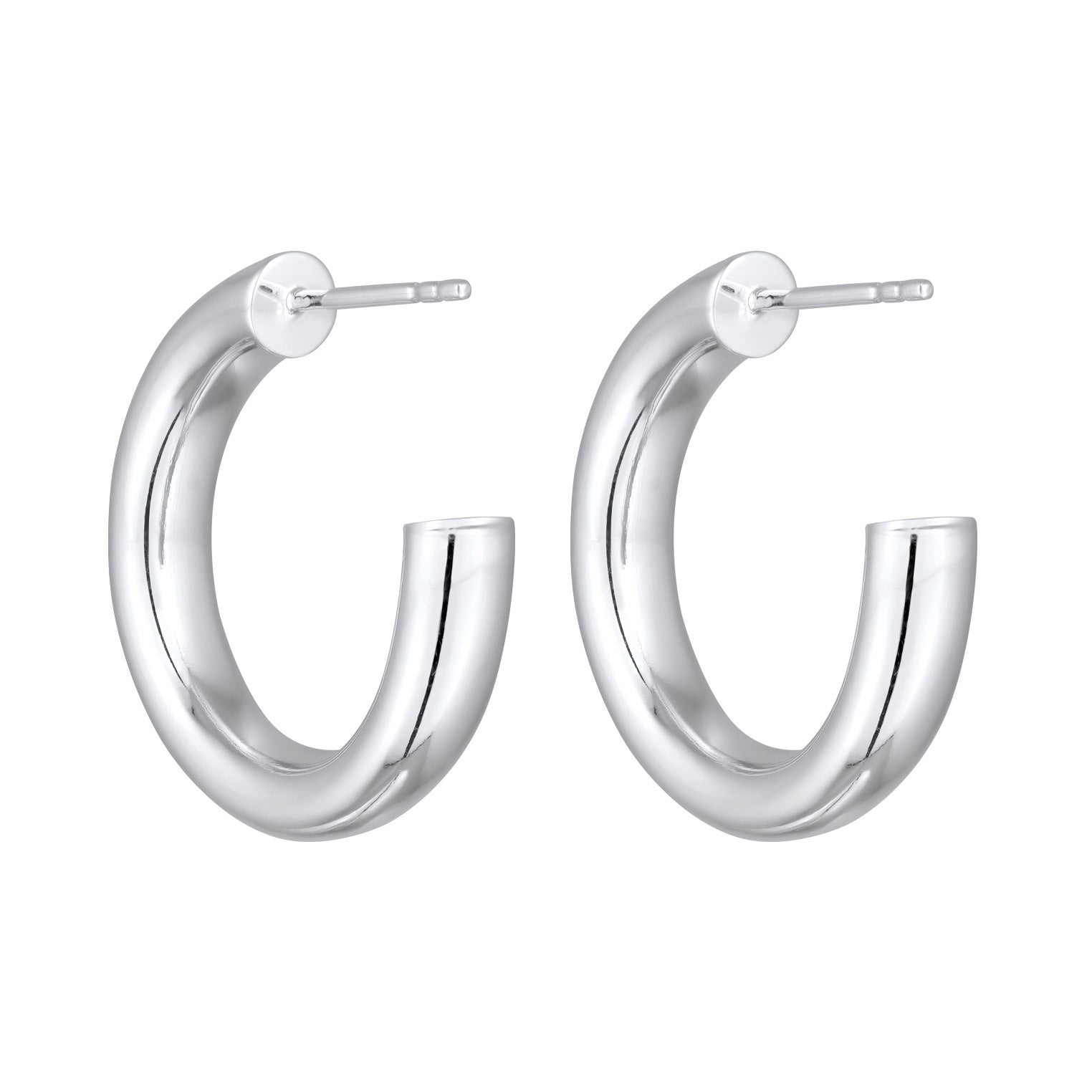 Silber - Elli PREMIUM | Creolen Stecker Basic | 925er Sterling Silber