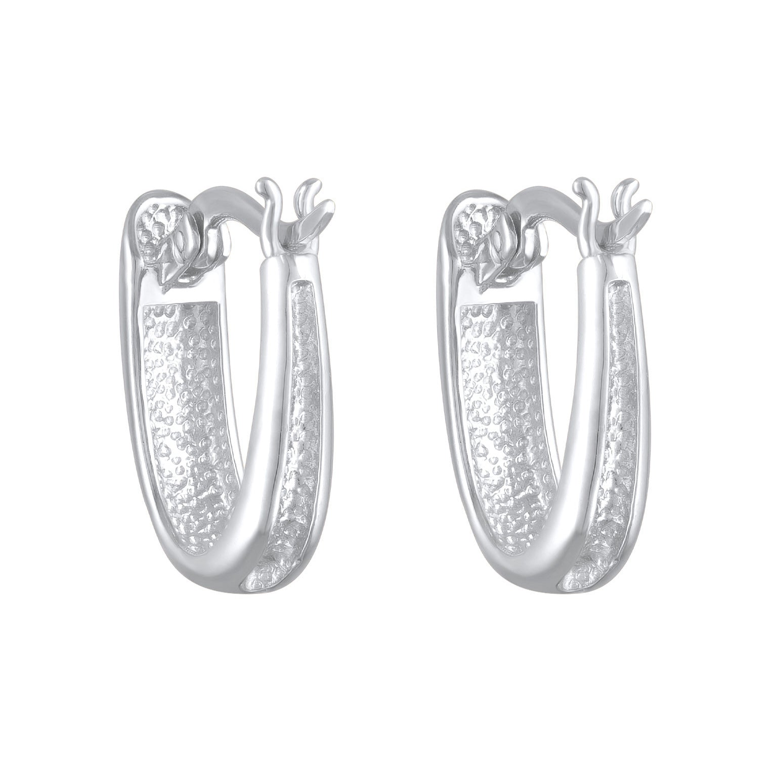 Silber - Elli | Creolen Oval Chunky | 925er Sterling Silber