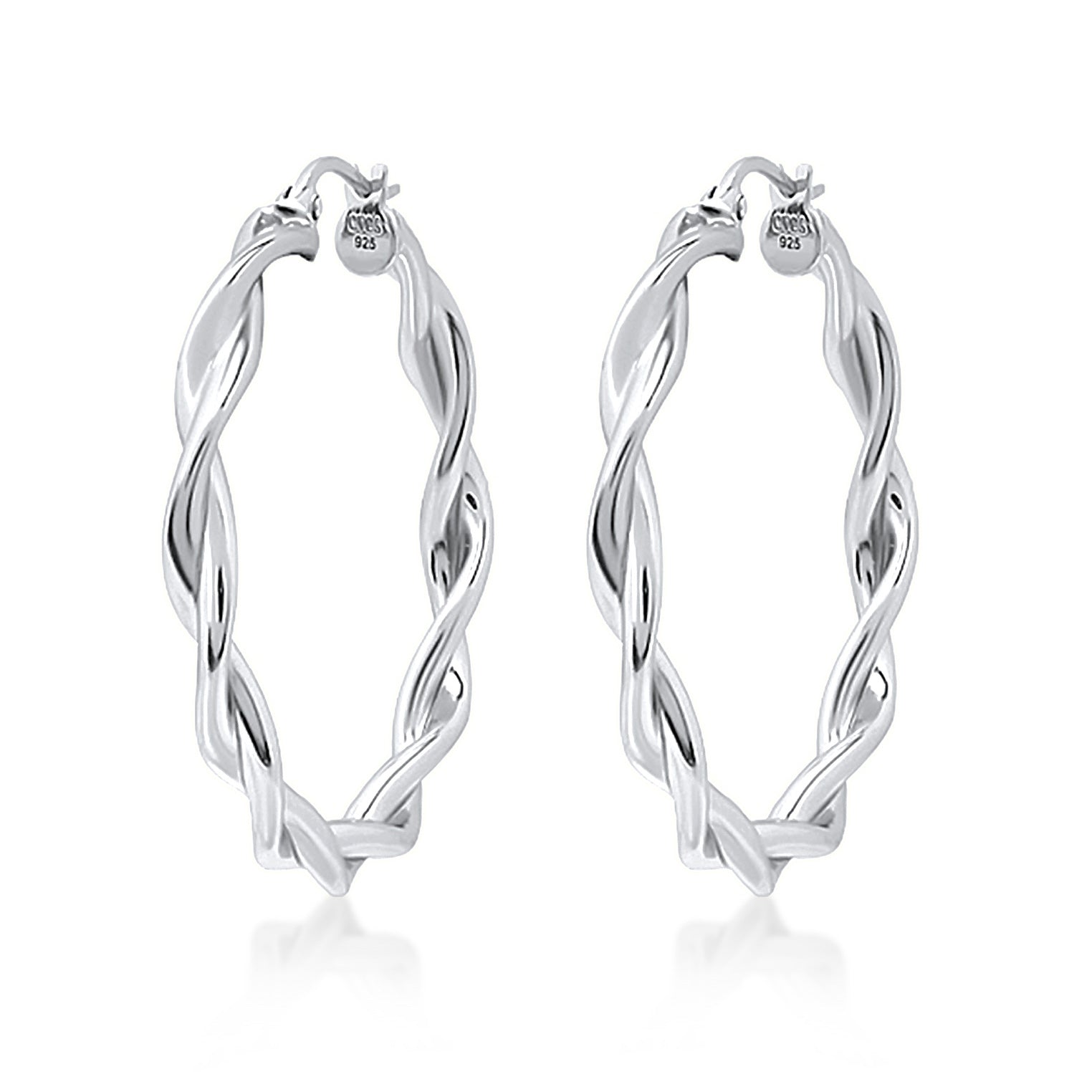 Silber - Elli | Creolen Twisted | 925er Sterling Silber