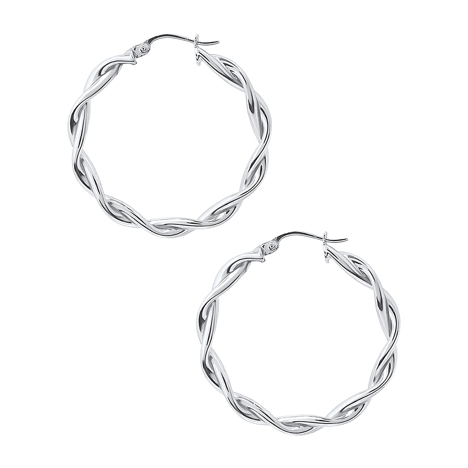 Silber - Elli | Creolen Twisted | 925er Sterling Silber